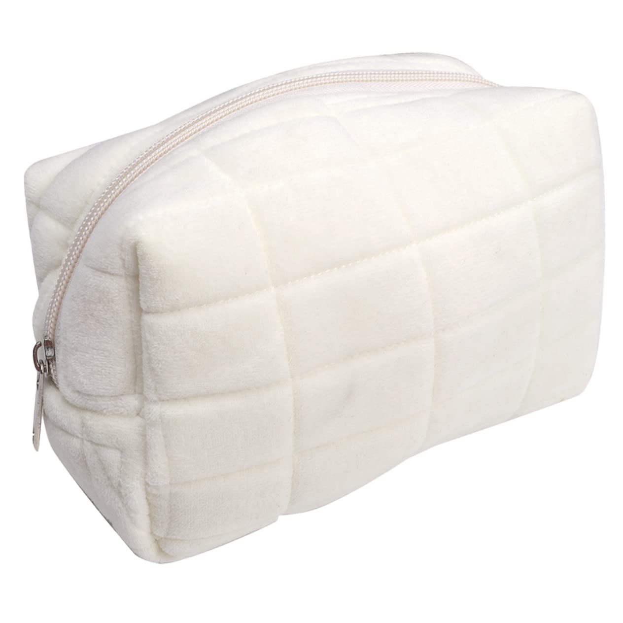 VALICLUD Large Capacity Checkered Makeup Bag for Women - Cute Cosmetic Organizer, Travel Toiletry Pouch & Portable Train Case - Perfect for Travel, Gym, and Daily Makeup Storage