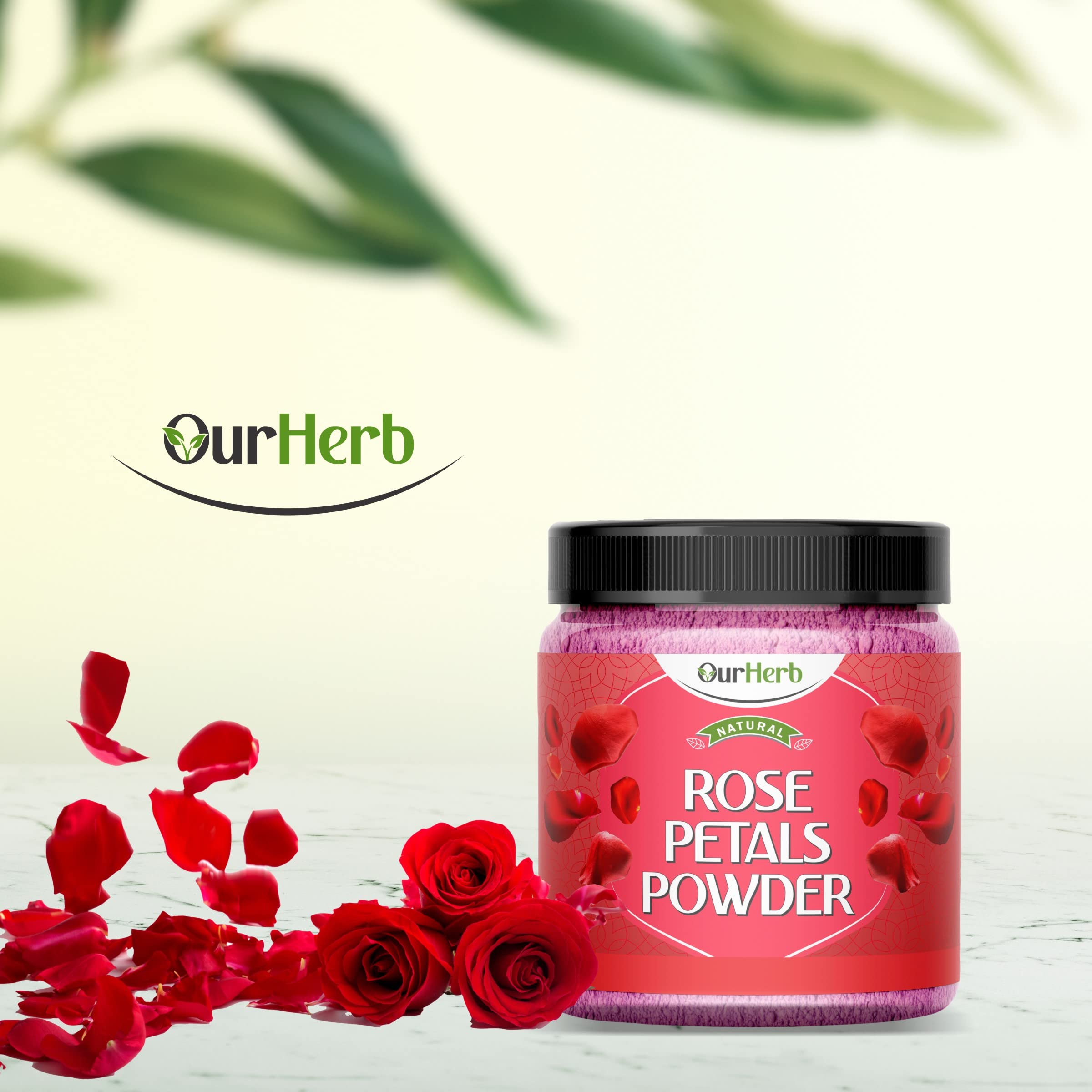 Pure & Natural Rose Petal Powder for Skin & Hair Care - Vitamin Enriched Face Mask for Fairness, Tan Removal & Glowing Skin with Wooden Spoon (200g/7oz) | DIY Beauty Treatment for Spa, Facial & Home Skincare Routine