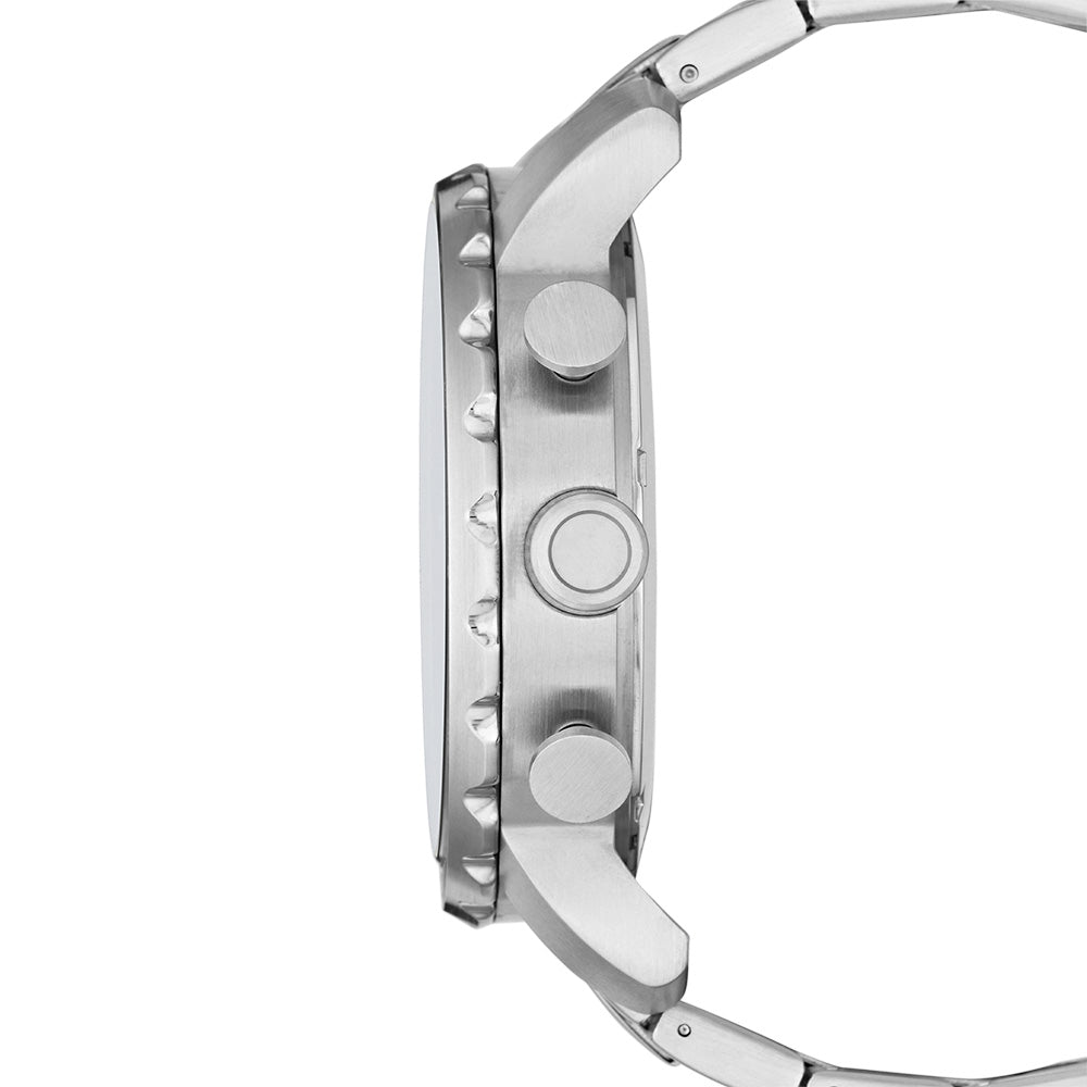 Fossil Nate JR1353 Multi-Function Stainless Steel Watch for Men - Waterproof, Chronograph, Date Display - Perfect for Casual, Business & Outdoor Activities