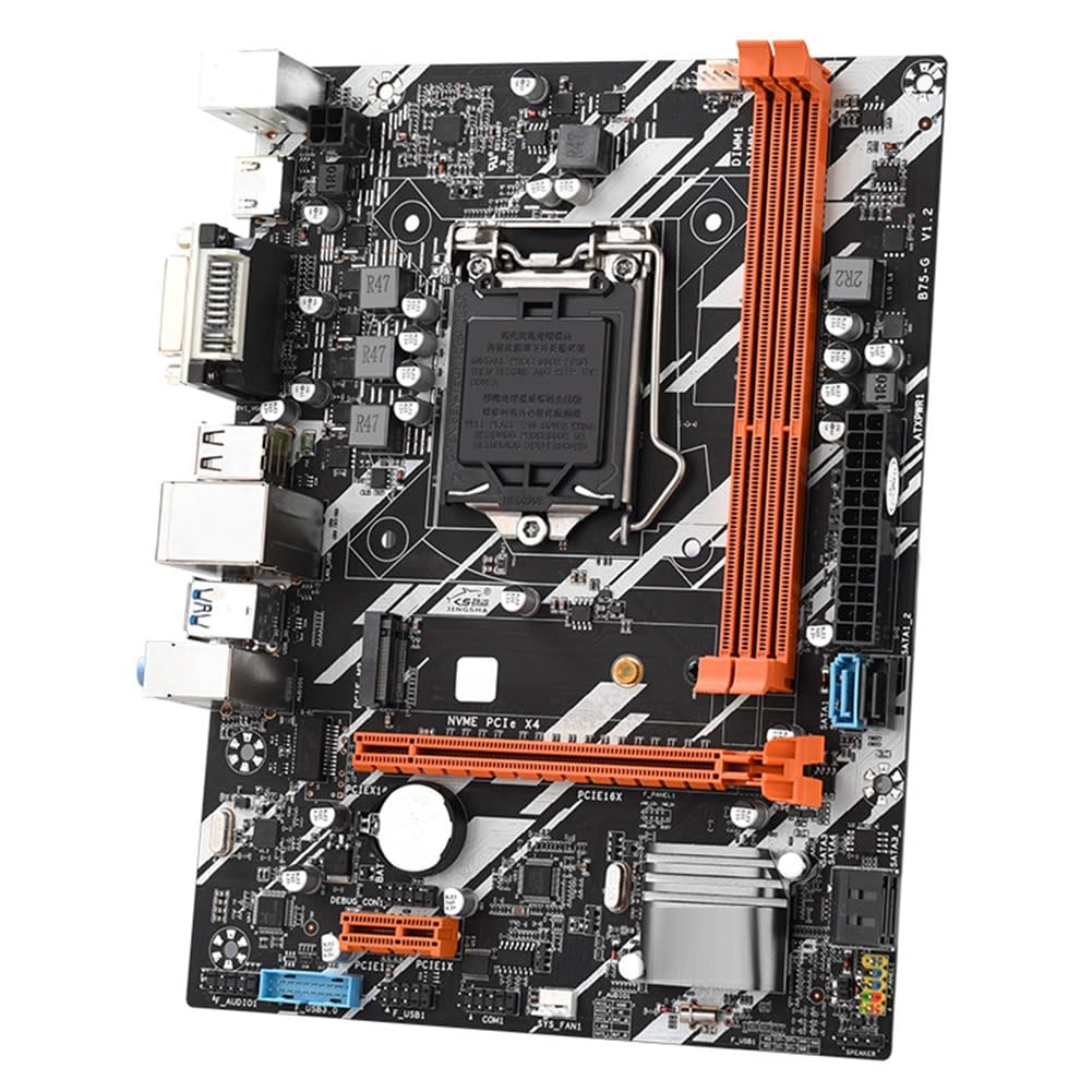 IGUATU B75-G 主板 DDR3 双通道 LGA 1155 CPU PCI-E X16 显卡插槽 笔记本电脑升级 适用于办公与游戏