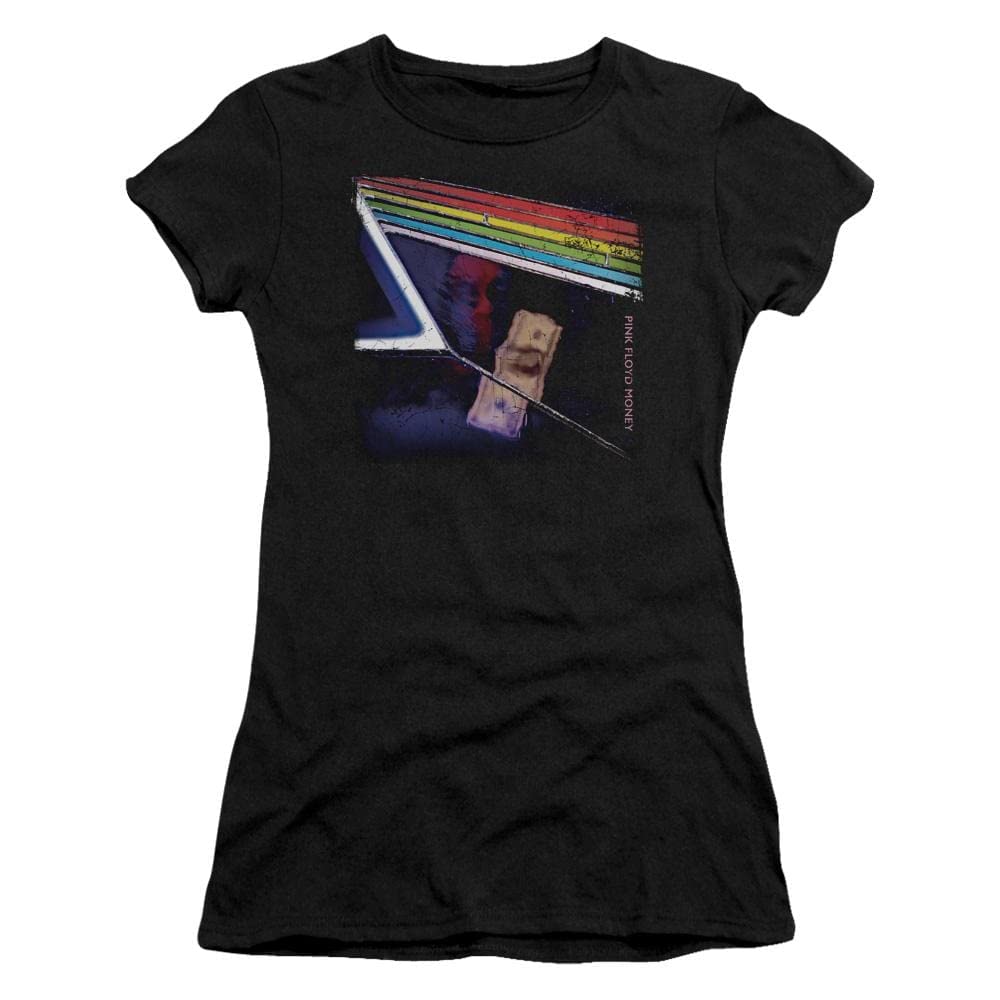 Pink Floyd Money Design Juniors T-Shirt | Vintage Band Tee for Women & Girls | Perfect for Concerts & Casual Wear