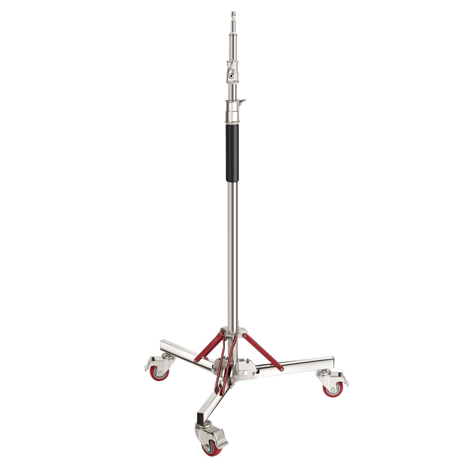 Neewer Heavy Duty Adjustable Light Stand with Wheels - 10ft/305cm Stainless Steel Photography Tripod for Studio Softbox, Monolight, Reflector - Perfect for Photography Studios, Video Production & Live Streaming