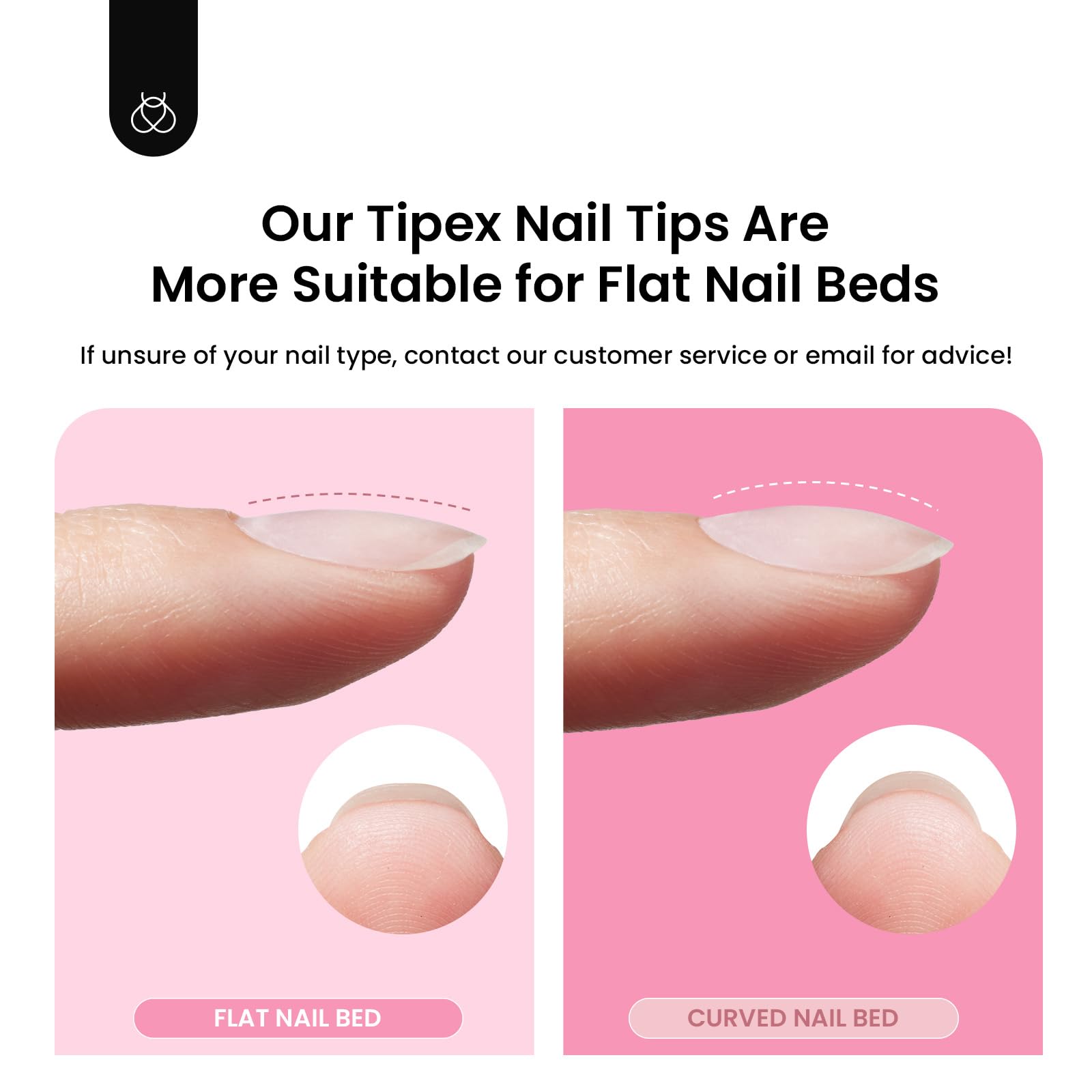 Beetles Tipex Instant Apex Nail Tips - 224Pcs 16 Sizes Medium Stiletto False Nails for Flat Nails | Pre-Built & Pre-Etched Acrylic Nail Extensions with UV Glue | Perfect for Salon, Home Manicure & Nail Art DIY