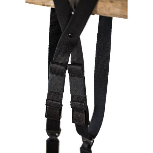 HoldFast Gear MoneyMaker Two Camera Harness - Black Cotton Canvas Strap for Photographers - Perfect for Wedding, Event, and Outdoor Photography