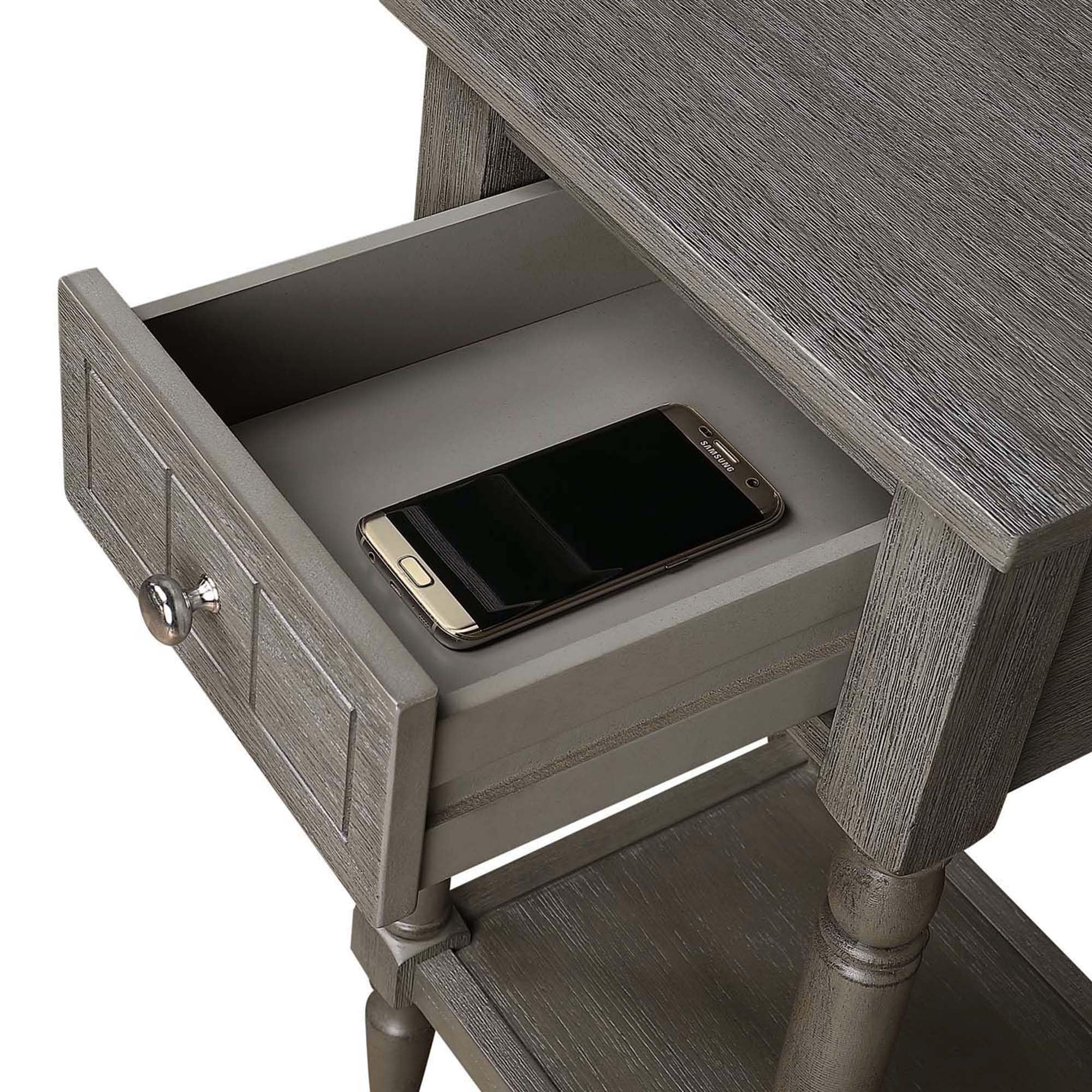 French Country Khloe 1-Drawer Accent End Table 14