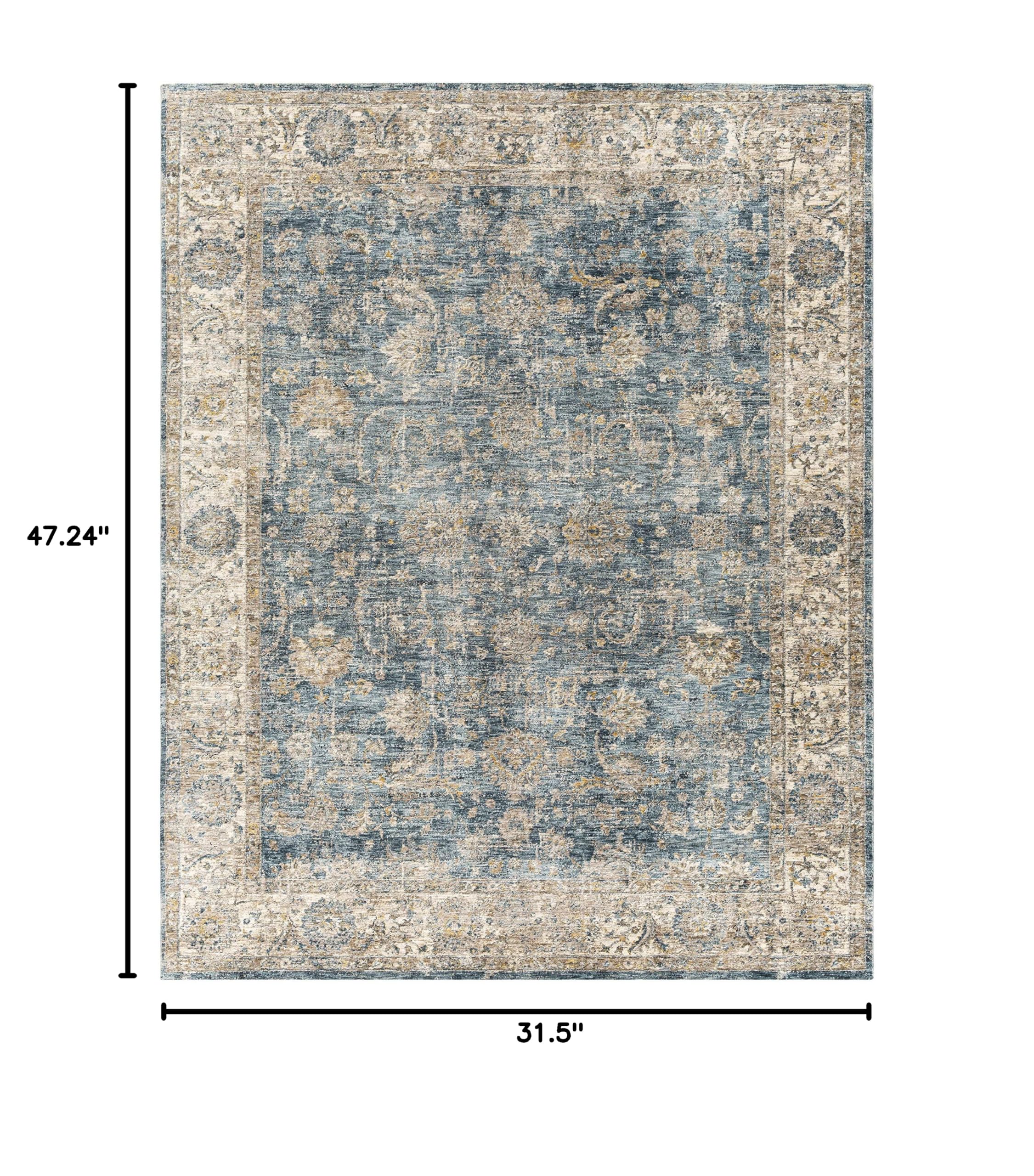 Hauteloom Gimli Soft Area Rug for Living Room & Bedroom - Brown, Gray, Beige - 2'7