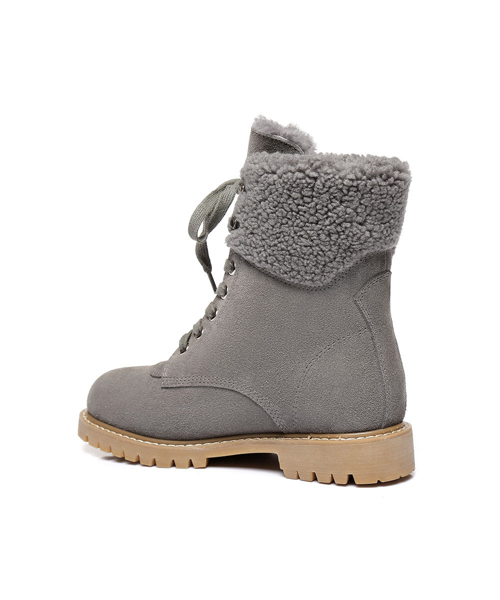 Women's UGG Mimi Lace Boots - Cozy Winter Shearling Lined Snow Boots for Women | Waterproof & Comfortable | Perfect for Snowy Days, Outdoor Activities & Casual Wear