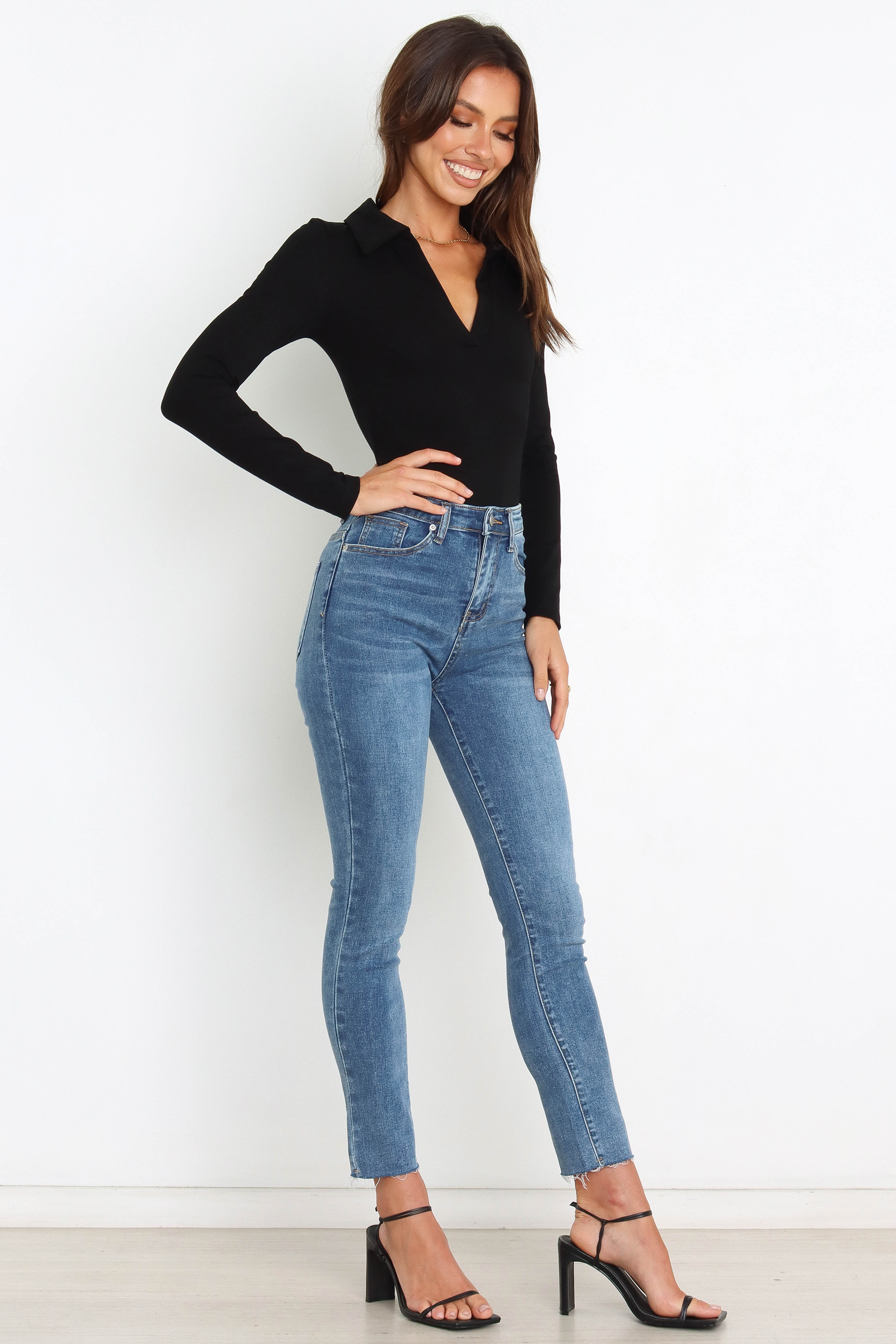 Harper Women's Bodysuit - Soft Stretchy Black Basic Tank Top for Layering, Workout & Everyday Wear
