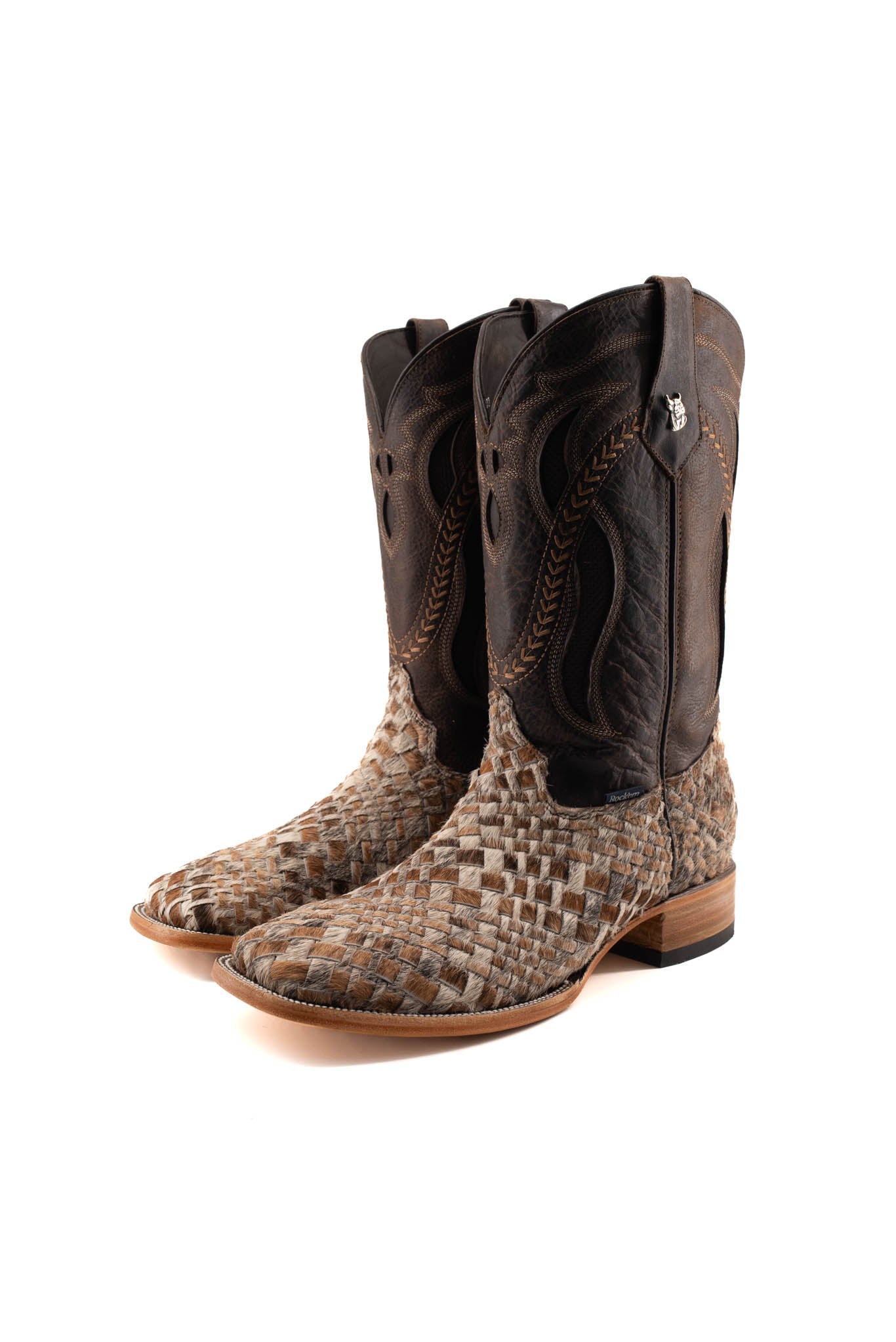 Men's Genuine Cowhide Square Toe Cowboy Boots - Size 11 Western Boots for Men - Durable & Comfortable Riding Boots - Perfect for Rodeo, Country Dancing & Outdoor Adventures