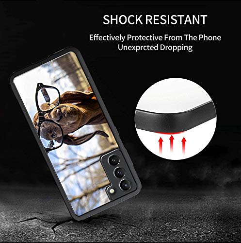Samsung Galaxy S22 Case - Shockproof TPU Phone Cover with Stylish Goat & Glasses Design - Perfect for Daily Use, Work & Travel Protection