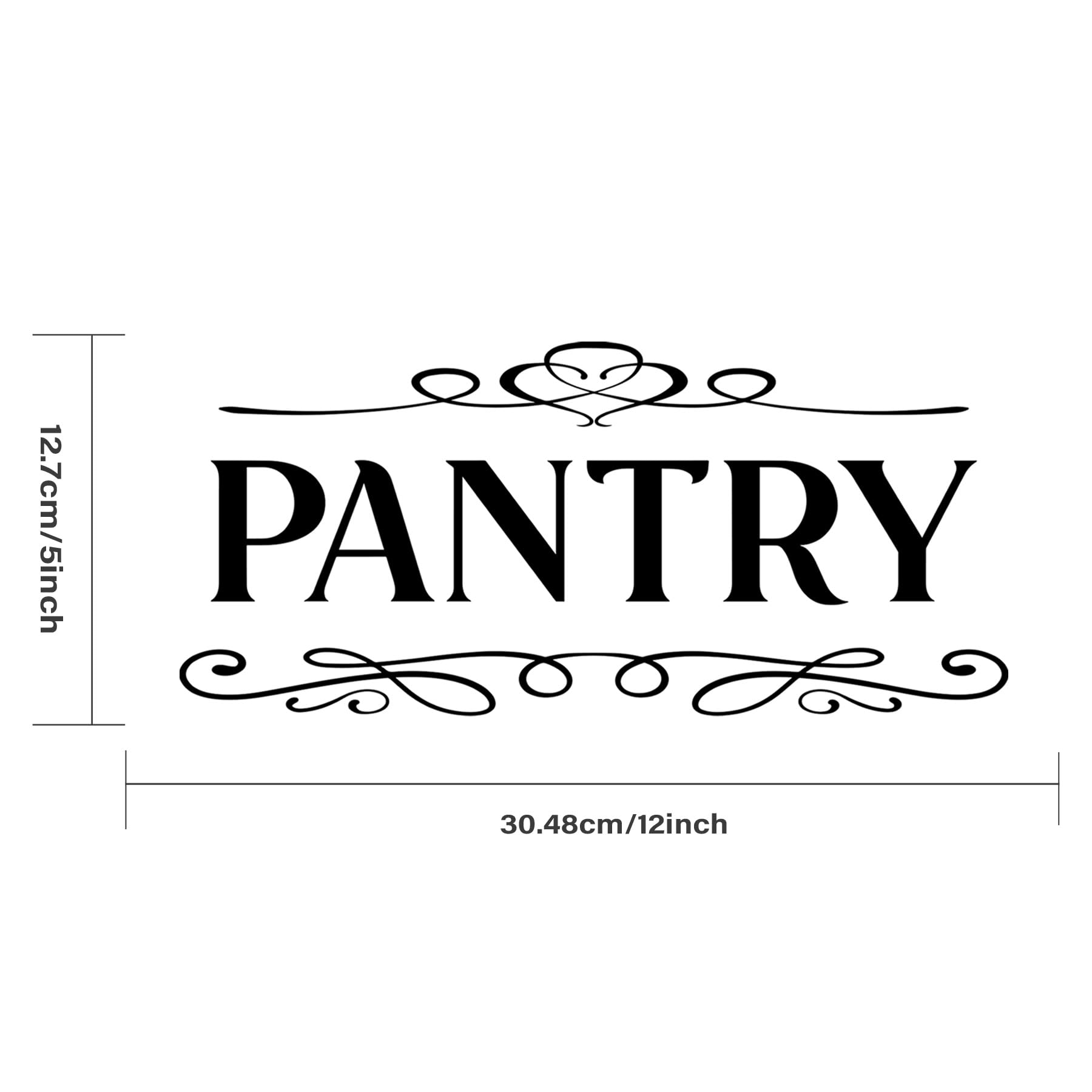 Pantry Vinyl Wall Decal - Removable Kitchen Door Sticker for Home Decor, Pantry Sign & Room Label - Perfect for Kitchen Organization & Pantry Door Decoration