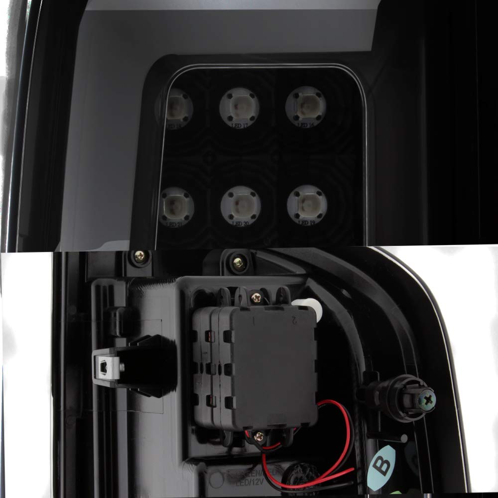 AKKON Full LED Daytime Running Lamp Bar & Tail Lights - Compatible with 2015-2022 Chevy Colorado/GMC Canyon - Black Housing & Smoked Lens - Complete Set - Upgrade Your Truck's Style & Visibility for Night Driving & Off-Road Adventures