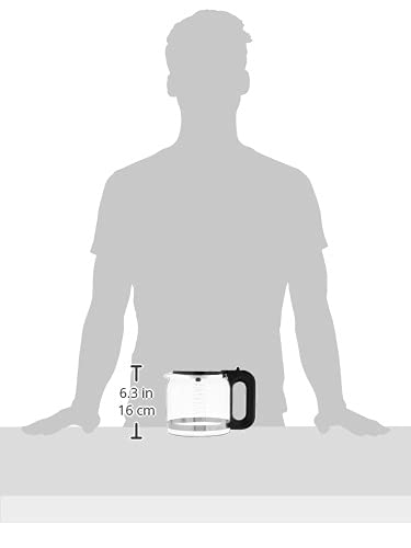 Braun BRSC005 Replacement Carafe for Braun Coffee Maker - 12 Cup Glass Carafe with Lid - Clear Coffee Pot for Braun BrewSense, MultiServe & Other Models - Perfect for Home, Office & Restaurants
