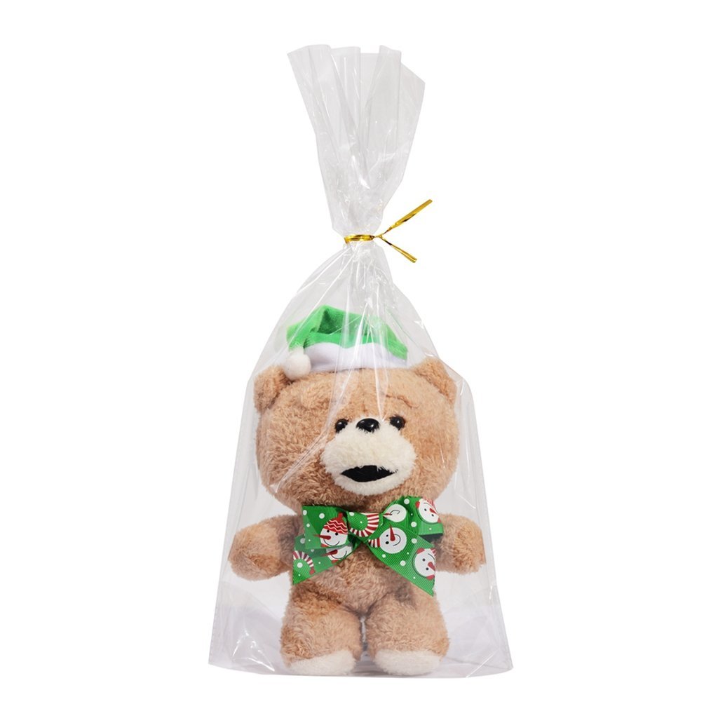 100 Clear 2.8 Mil Gusset Cello Bags with Ties - 8