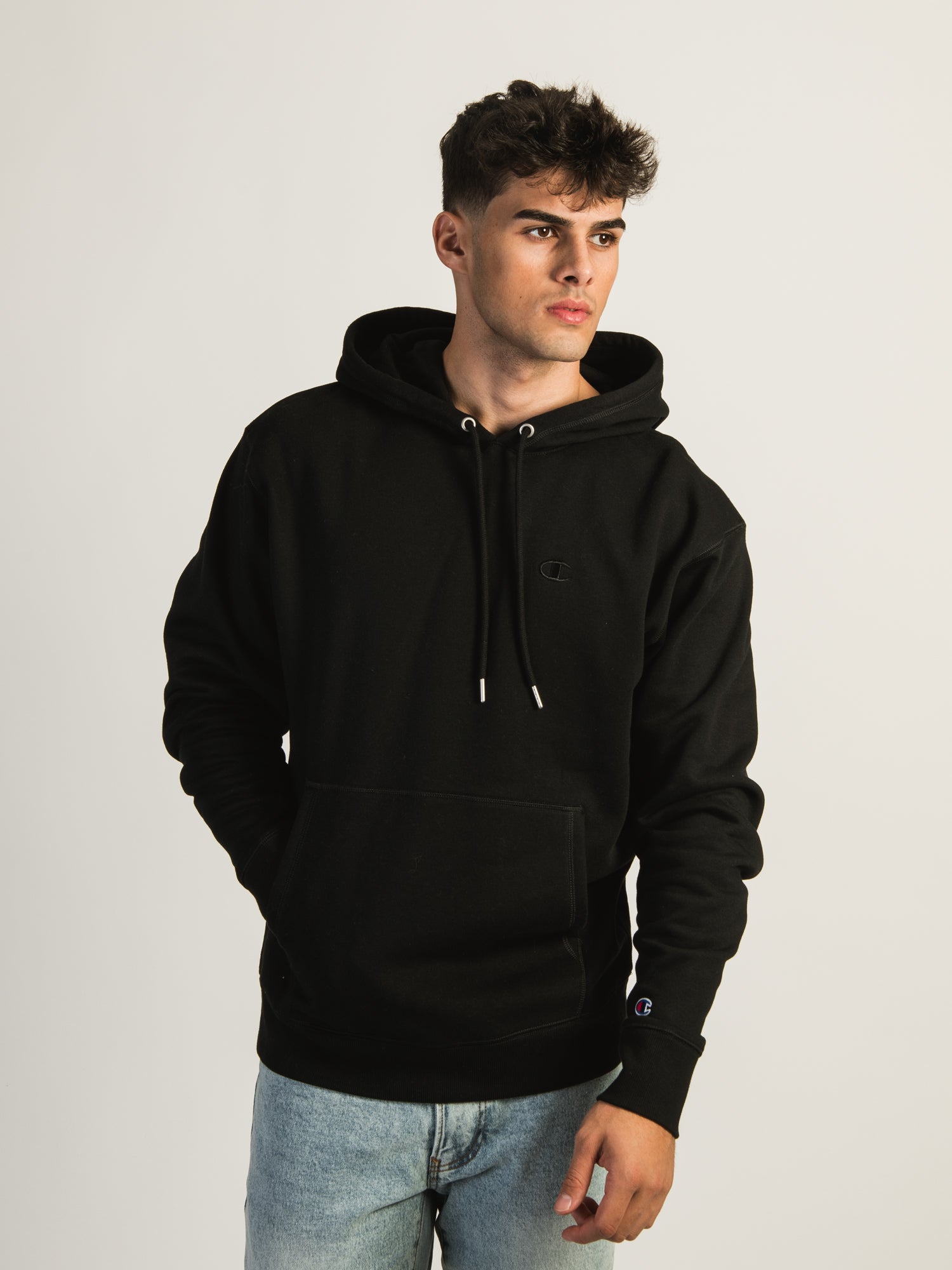 Champion Classic Fleece Left Chest Logo Pullover Hoodie - Soft & Cozy Sweatshirt for Men & Women - Perfect for Gym, Casual Wear & Outdoor Activities