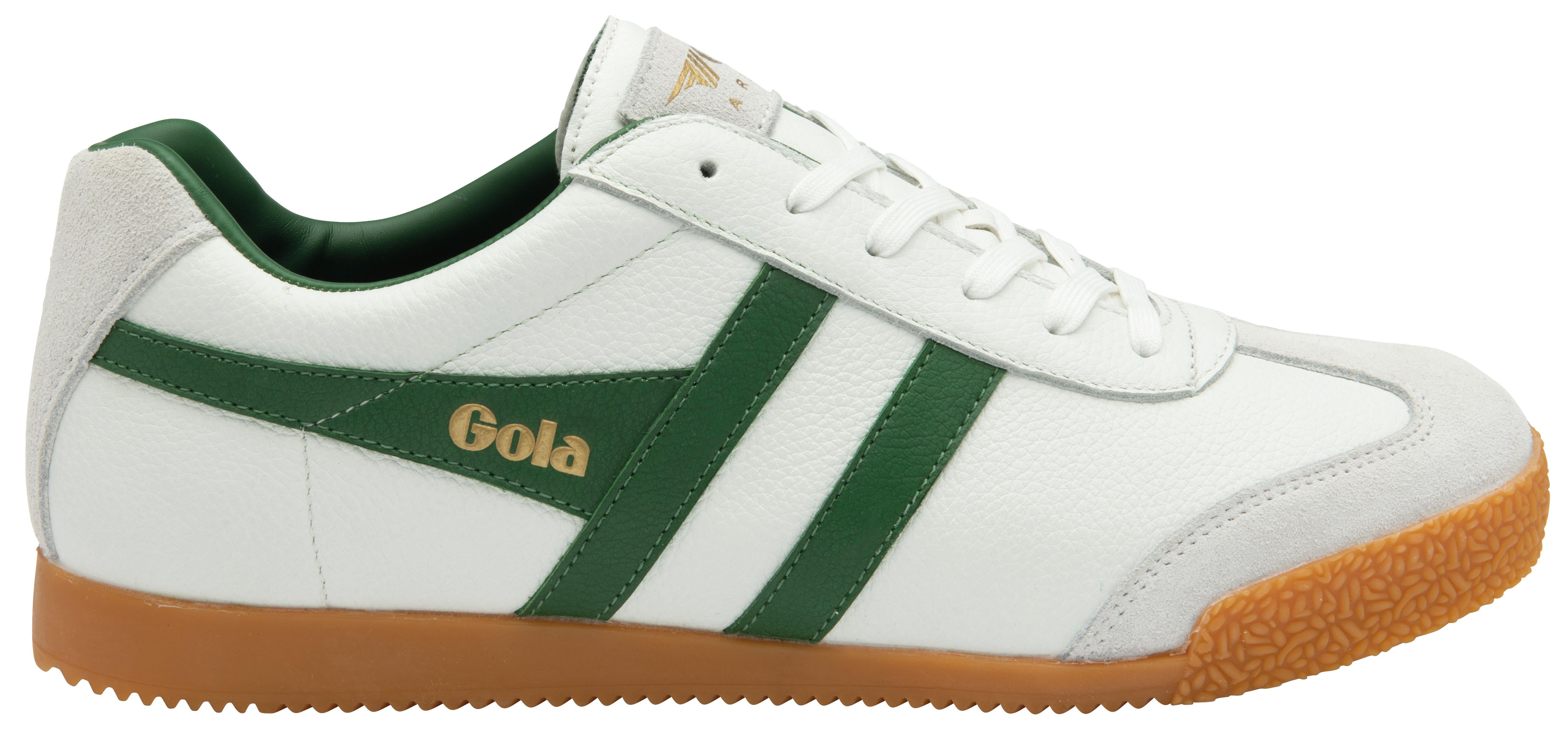 Gola Men's Harrier Leather Sneakers in Green - Stylish & Comfortable Casual Shoes for Everyday Wear, Walking & Urban Fashion