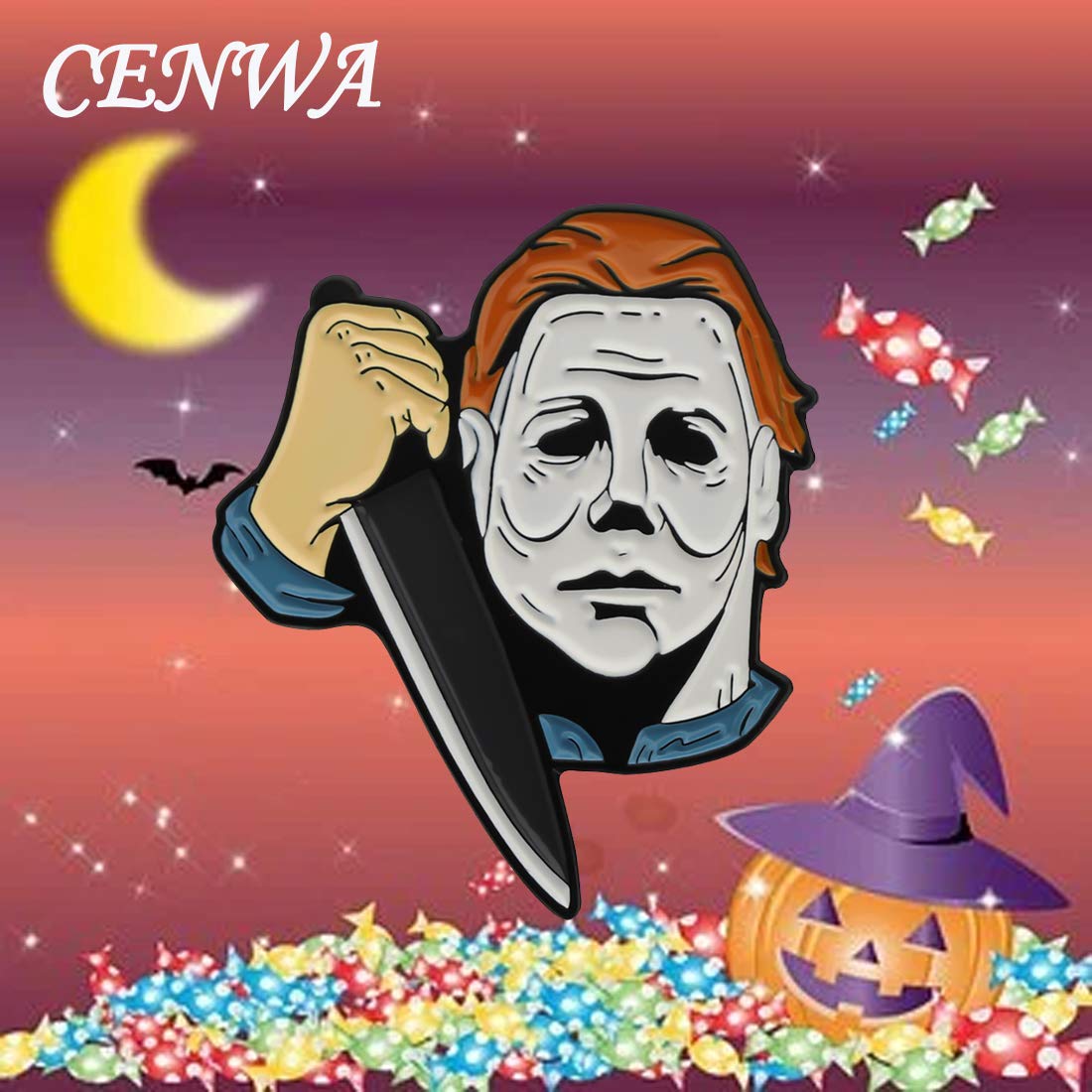 Halloween Jewelry Brooch Pin - CENWA Movie Inspired Halloween Accessories for Costumes, Parties & Gifts