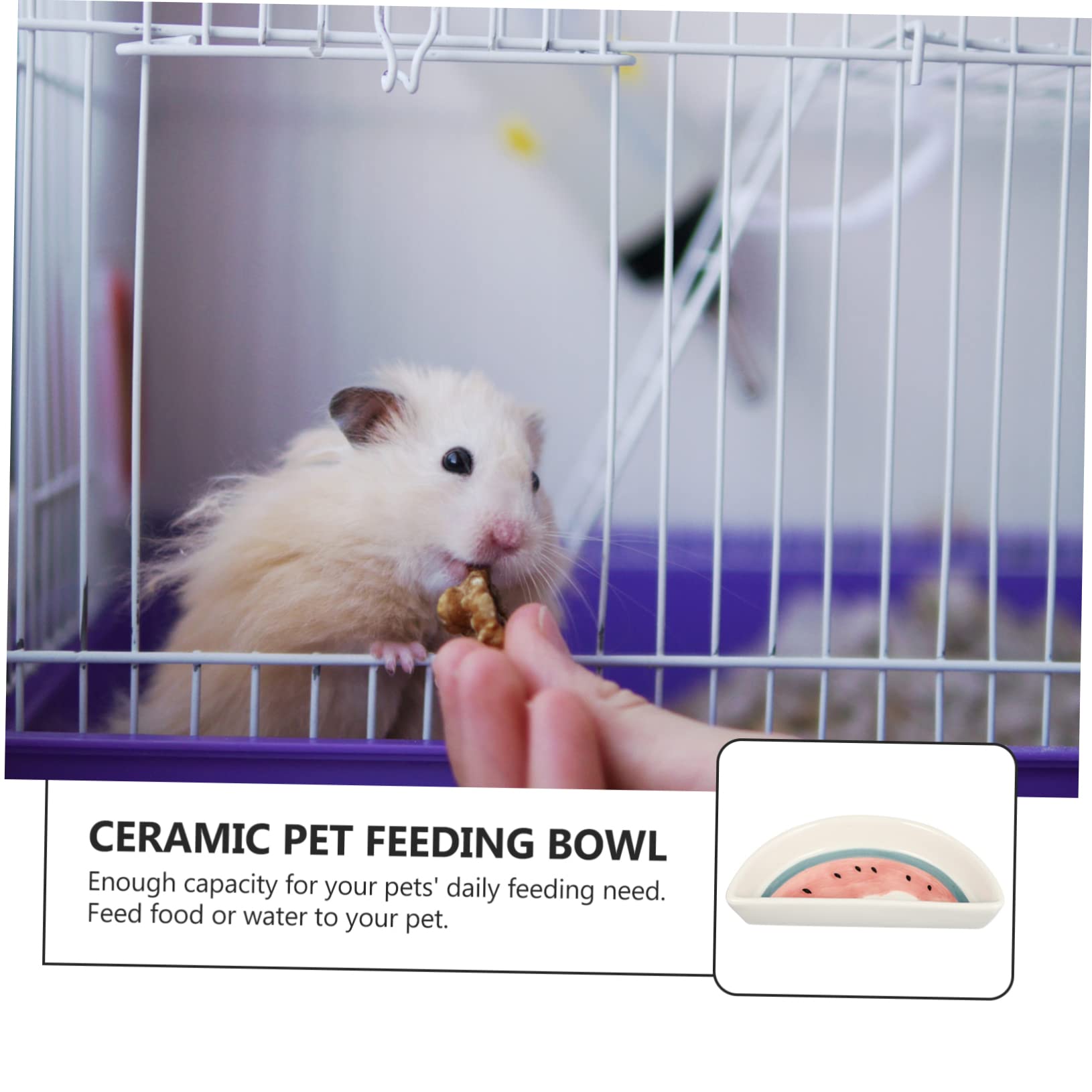 DOITOOL 3pcs Ceramic Hamster Bowl - Durable Pet Food and Water Dishes for Small Animals, Perfect for Hamsters, Gerbils, Mice in Cages or Playpens