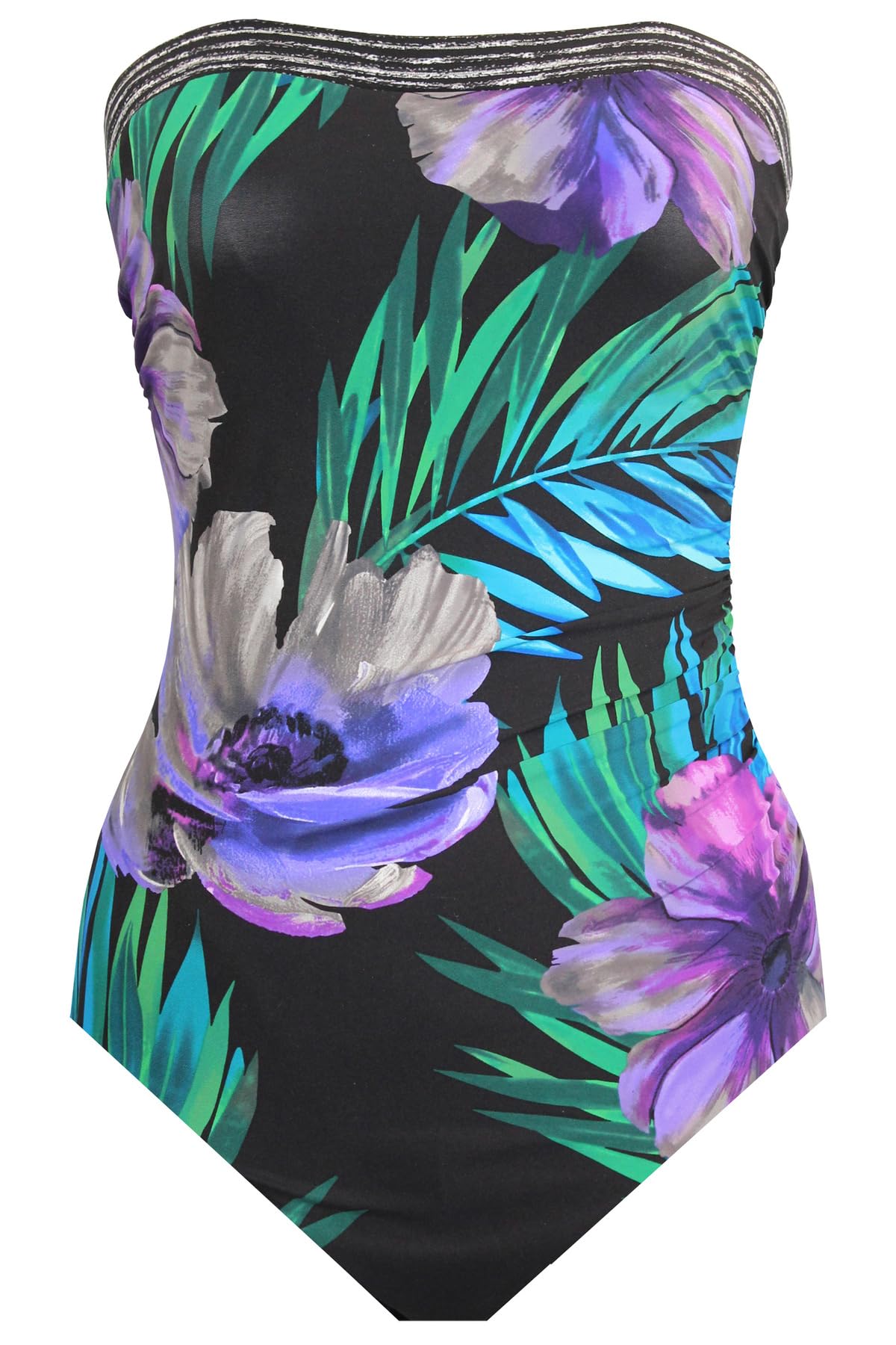 Miraclesuit Women's One Piece Swimsuit - Strapless Bandeau Avanti with Tummy Control & Underwire Support | Perfect for Pool, Beach, Vacation & Water Aerobics