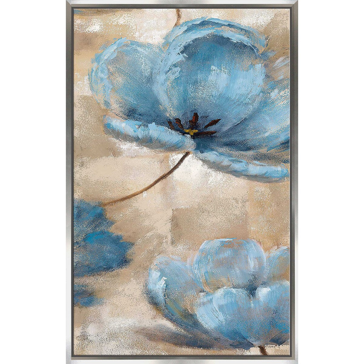 Summer Wind Print Floating Canvas Wall Art - Beach House Decor, Living Room & Bedroom Aesthetic