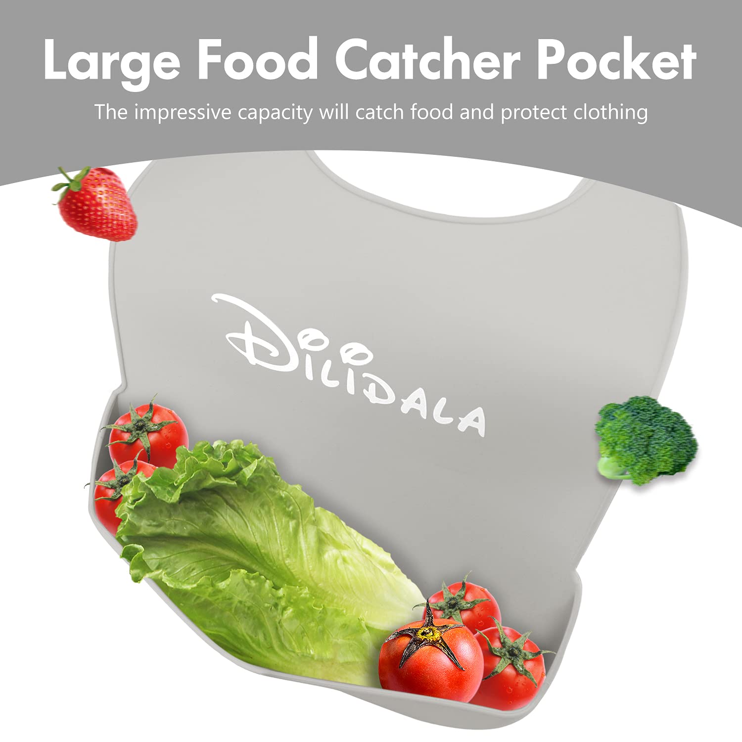 DEBON Adult Silicone Bibs - Reusable Waterproof & Washable Drool & Crumb Catcher - Clothing Protector for Elderly, Disabled & Patients - Perfect for Mealtime, Nursing Care & Daily Use