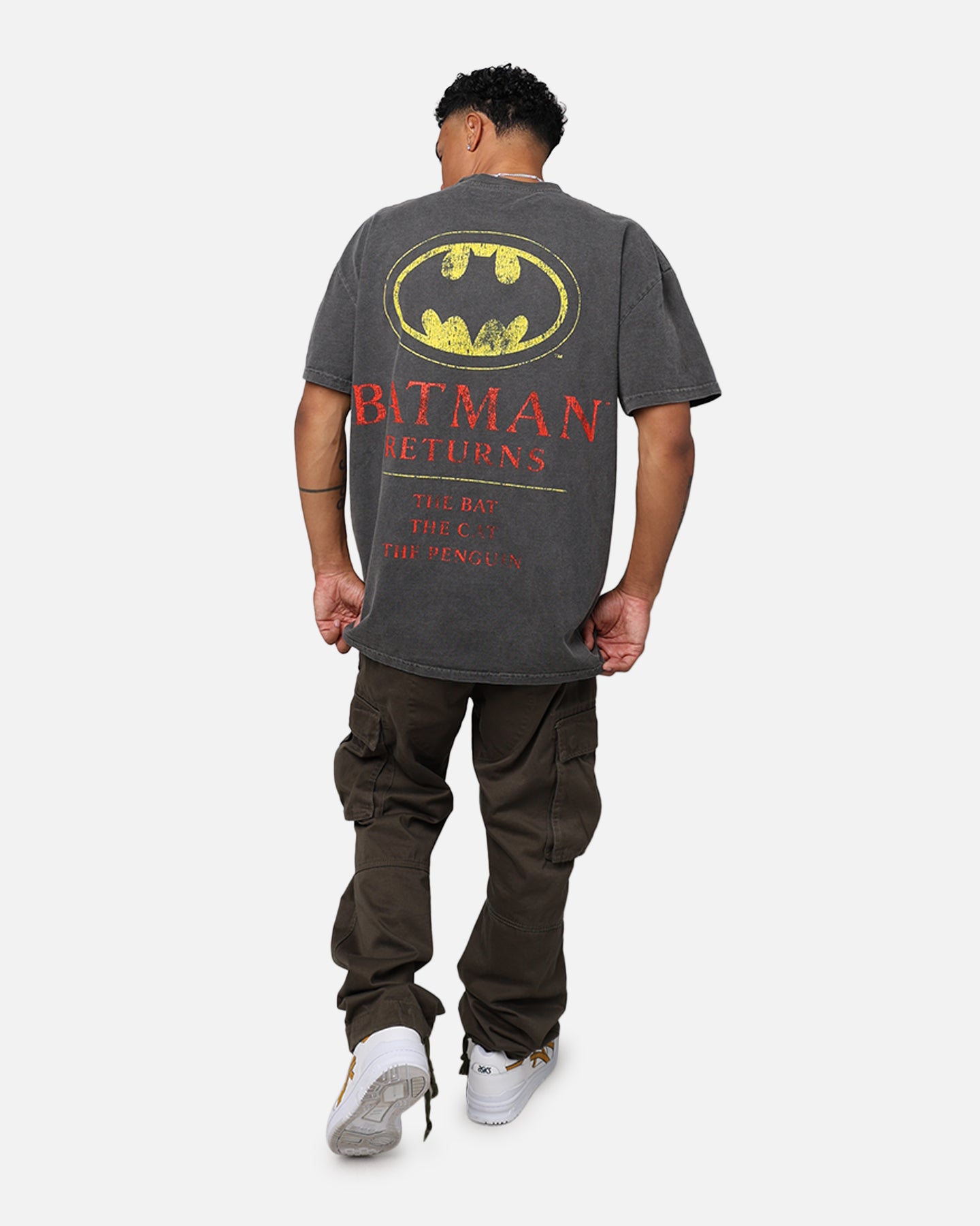Vintage DC '92 Batman Heavyweight T-Shirt - Washed Black | American Thrift | Retro Graphic Tee for Men & Women | Perfect for Cosplay, Comic Con & Casual Wear