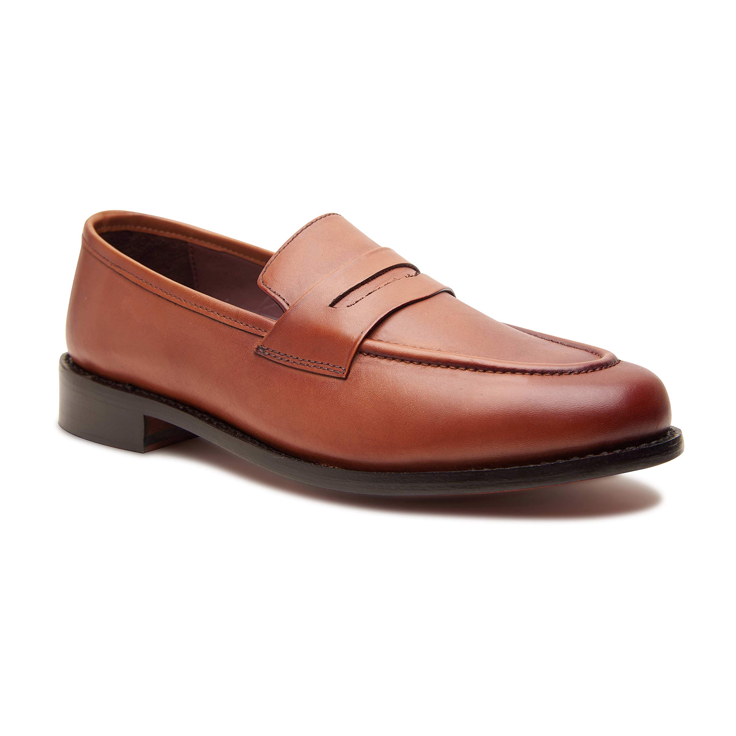 Genuine Leather Men's Penny Loafers | Handcrafted Goodyear Welted Dress Shoes | Comfortable Slip-On Leather Sole Loafers for Men | Business Casual & Formal Wear | Office, Wedding & Special Occasion Shoes
