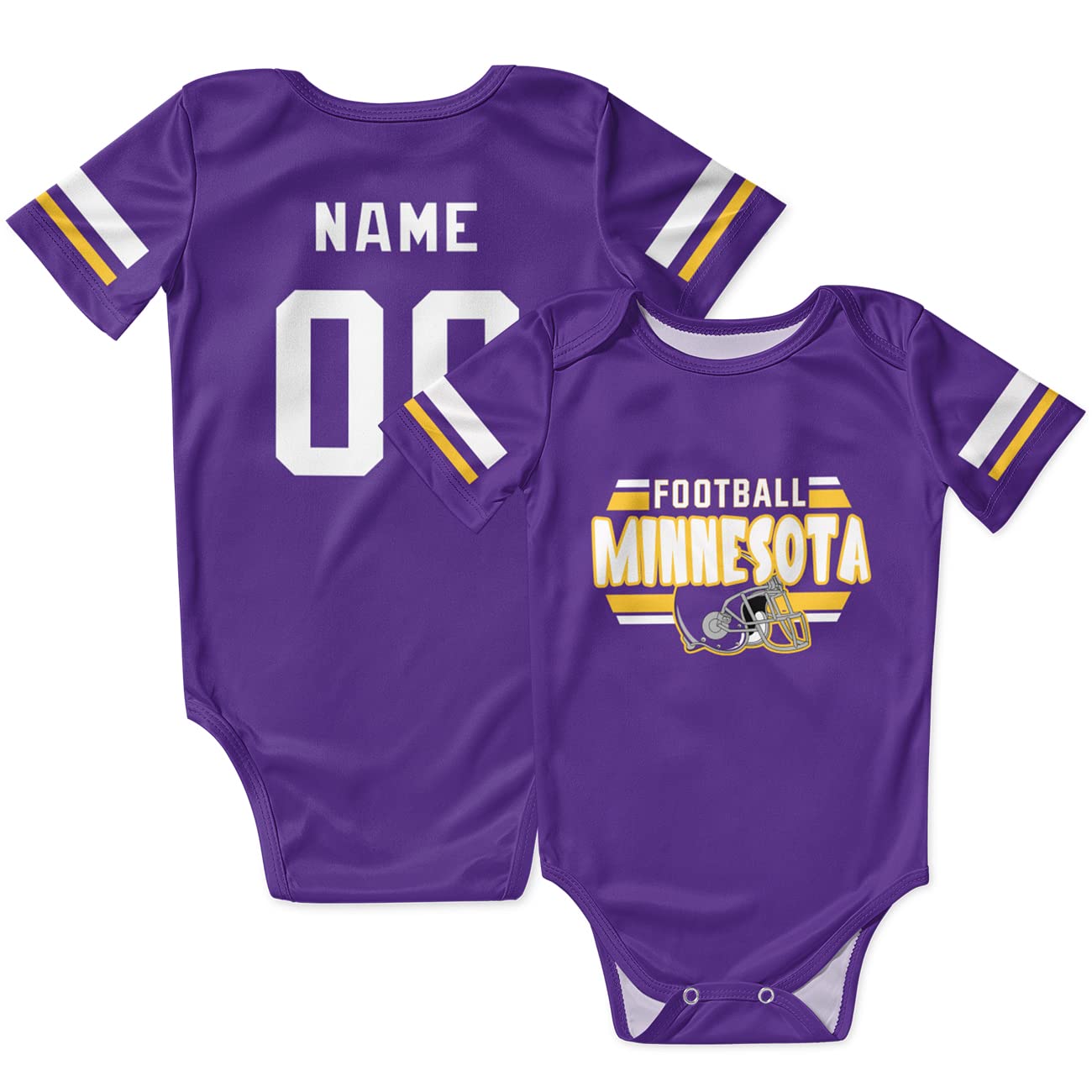 Custom Name & Number Baby Clothes - Personalized Kids & Toddler Apparel - Sports Fan Gifts for Infants - Perfect for Birthday Presents, Team Events & Family Matching Outfits