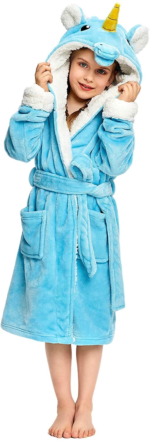Soft & Cozy Princess Unicorn Bathrobe for Kids - Fast Priority Shipping - Perfect for Birthday Gifts, Spa Days & Bedtime Comfort