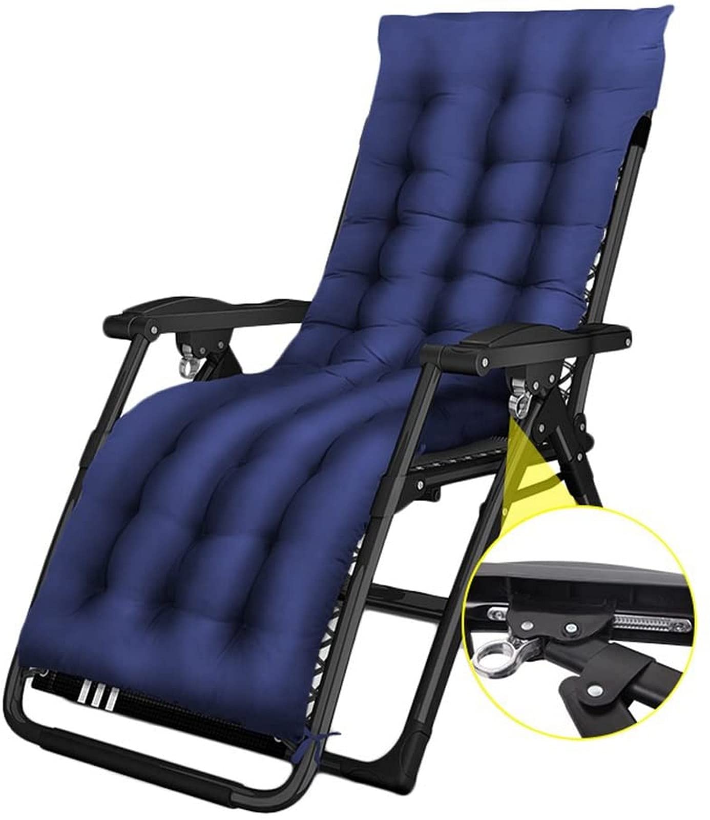 Premium Folding Sun Lounger Chair - Heavy Duty Portable Beach & Garden Recliner - Adjustable Outdoor Patio, Poolside, Camping & Office Relaxation Chair (Blue)