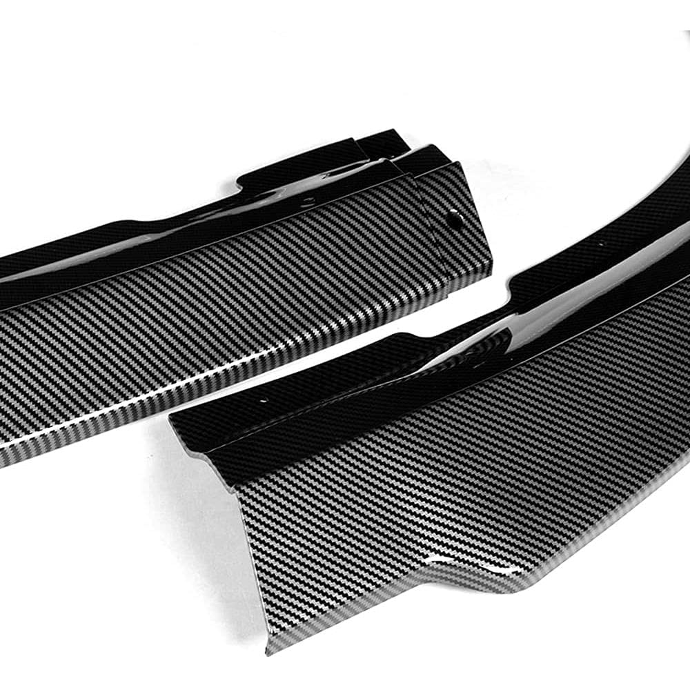 Carbon Fiber Print Front Bumper Lip Kit (3PCS) for 2011-2014 Dodge Charger - SRT-Style PU/557/PCF Body Kit - Perfect for Car Upgrades & Street Racing