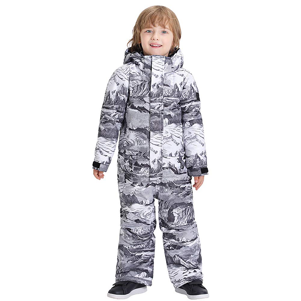 **HOTIAN Kids' Waterproof Ski Suit - Winter Snowsuit for Boys & Girls - One-Piece Snowboarding Jacket & Overalls for Outdoor Activities**    *(Perfect for Skiing, Snowboarding, Sledding & Winter Play)*