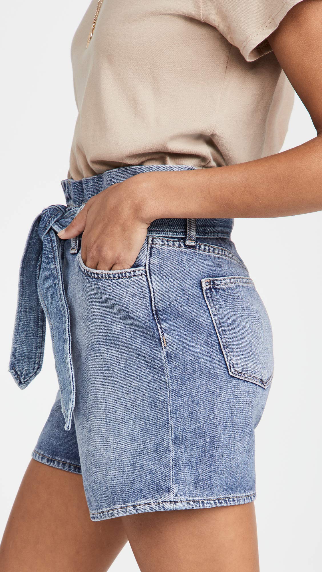 Joe's Jeans Women's The Brinkley Denim Shorts - Distressed Blue Washed High Waist Shorts for Women, Size 32 | Perfect for Summer Outfits, Beach Vacations & Casual Street Style