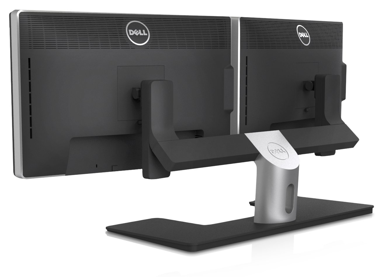 Dell Dual Monitor Stand MDS14 - Adjustable Ergonomic Mount for 13-27 Inch Screens - Perfect for Home Office, Gaming & Workspace Setup