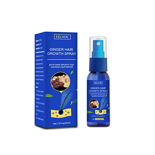 Ginger Hair Growth Spray 30ml (1 Fl oz) - Natural Scalp Treatment for Thicker Hair | Nutrient-Rich Solution for Hair Regrowth & Scalp Massage | Perfect for Daily Hair Care Routine & Thinning Hair Solutions