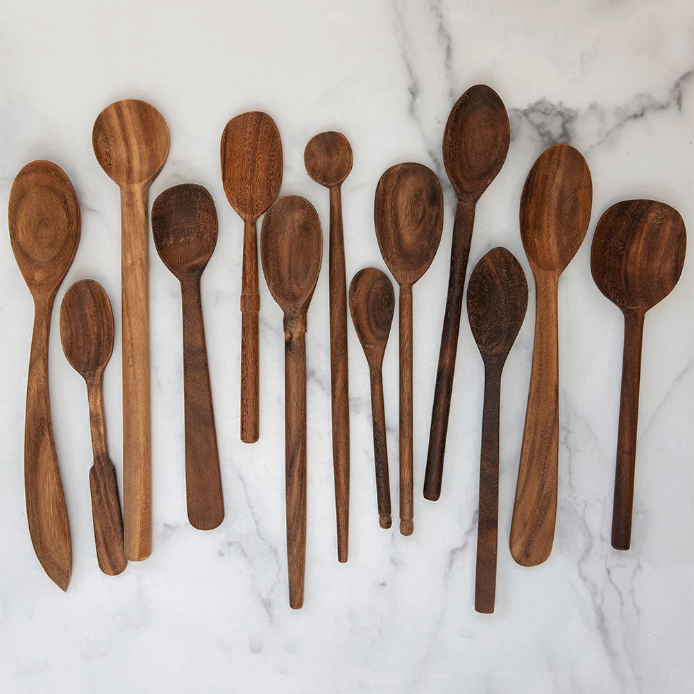 Premium 13-Piece Black Stainless Steel Spoons Set - Large Size for Dining, Parties, and Everyday Use