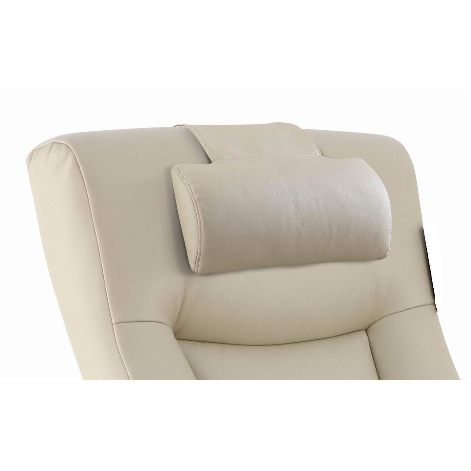 Progressive Furniture Relax-R™ Cervical Pillow - Orthopedic Neck Support Pillow for Pain Relief, Beige Air Leather - Perfect for Side Sleepers, Back Pain & Neck Pain Relief at Home or Travel
