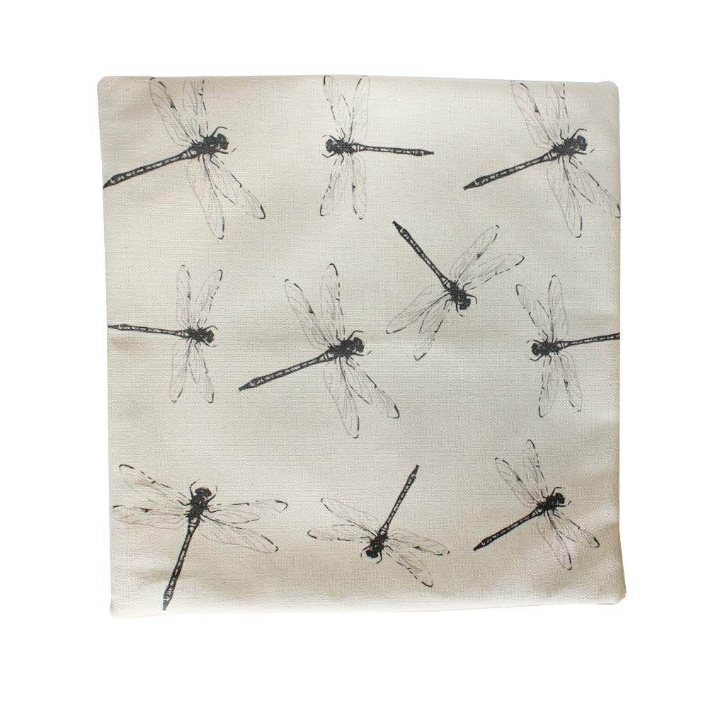Corner Home & Garden | Mexican-Made Polyester Cushion Cover with Zipper | Decorative Pillow Case for Sofa, Bed & Outdoor Furniture | Dragonfly Design | 1 Piece | Perfect for Living Room, Patio & Home Decor