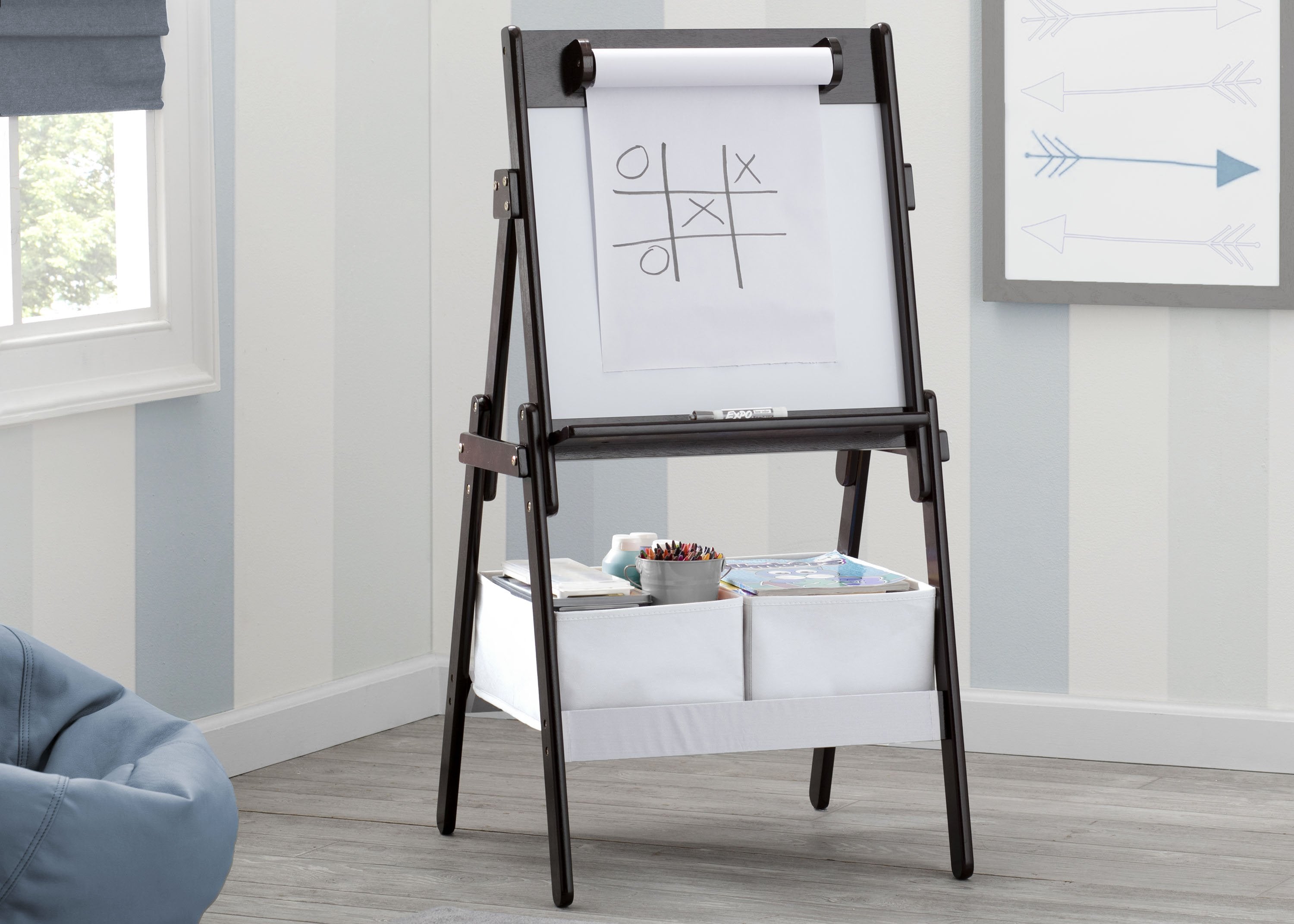 Classic Kids Whiteboard & Dry Erase Easel with Paper Roll & Storage - Perfect for Homeschooling, Classroom & Playroom Learning Activities
