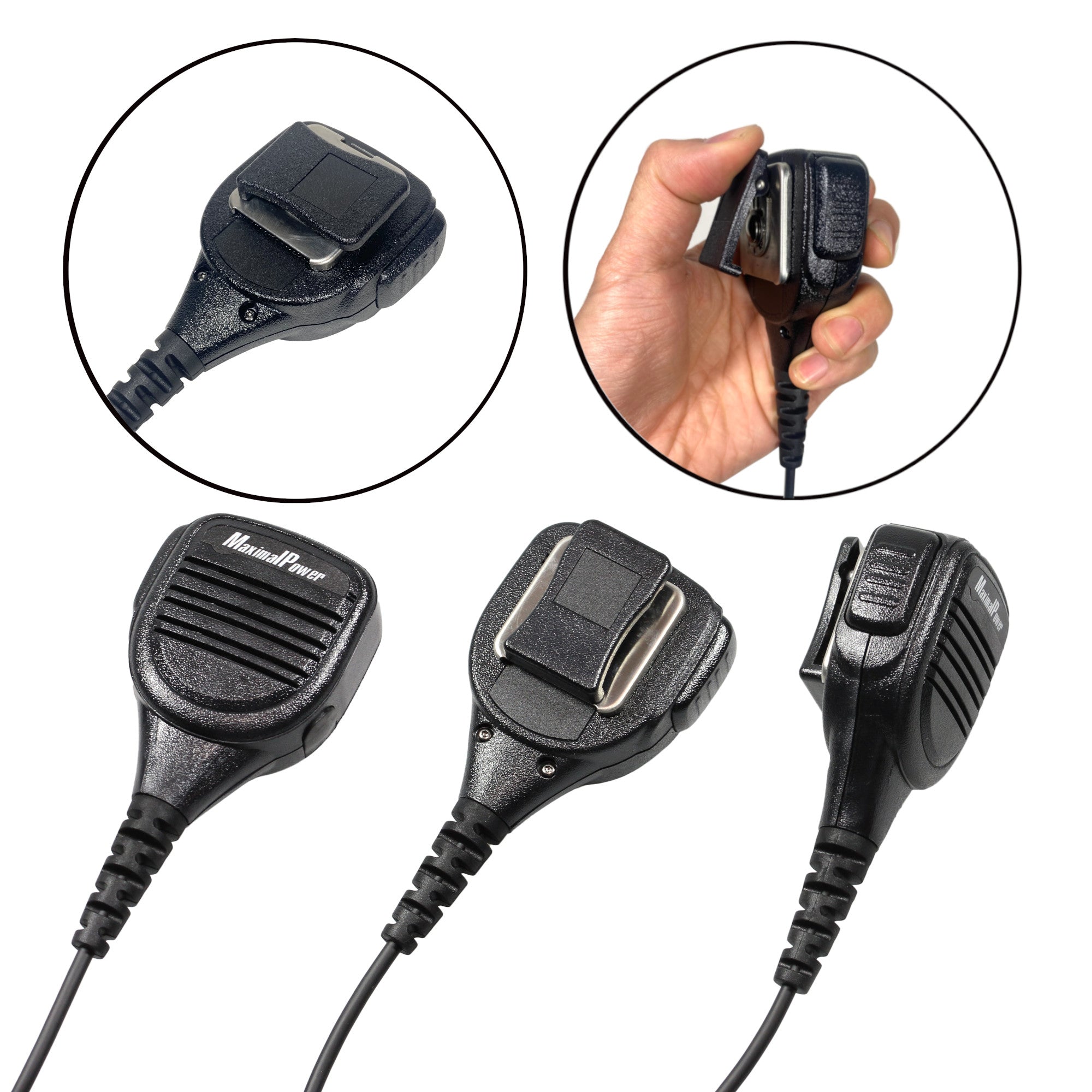 MaximalPower Speaker Mic for Motorola Radios CP100D CP200D CP185 CLS1410 CLS1110 BPR40D RDU4100 RDU4160D RMU2040 RMU2080D - High-Quality Hands-Free Communication for Construction, Security & Outdoor Activities