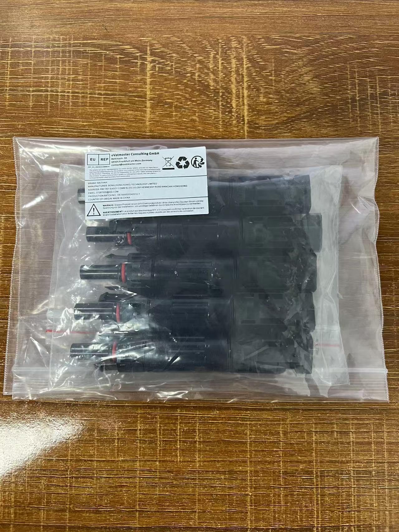 5 PCS 30A PV Solar Panel Connectors - Male & Female with Built-in Diode, Waterproof & Anti-Backflow for Solar Power Systems - Perfect for RV, Off-Grid & Home Solar Installations