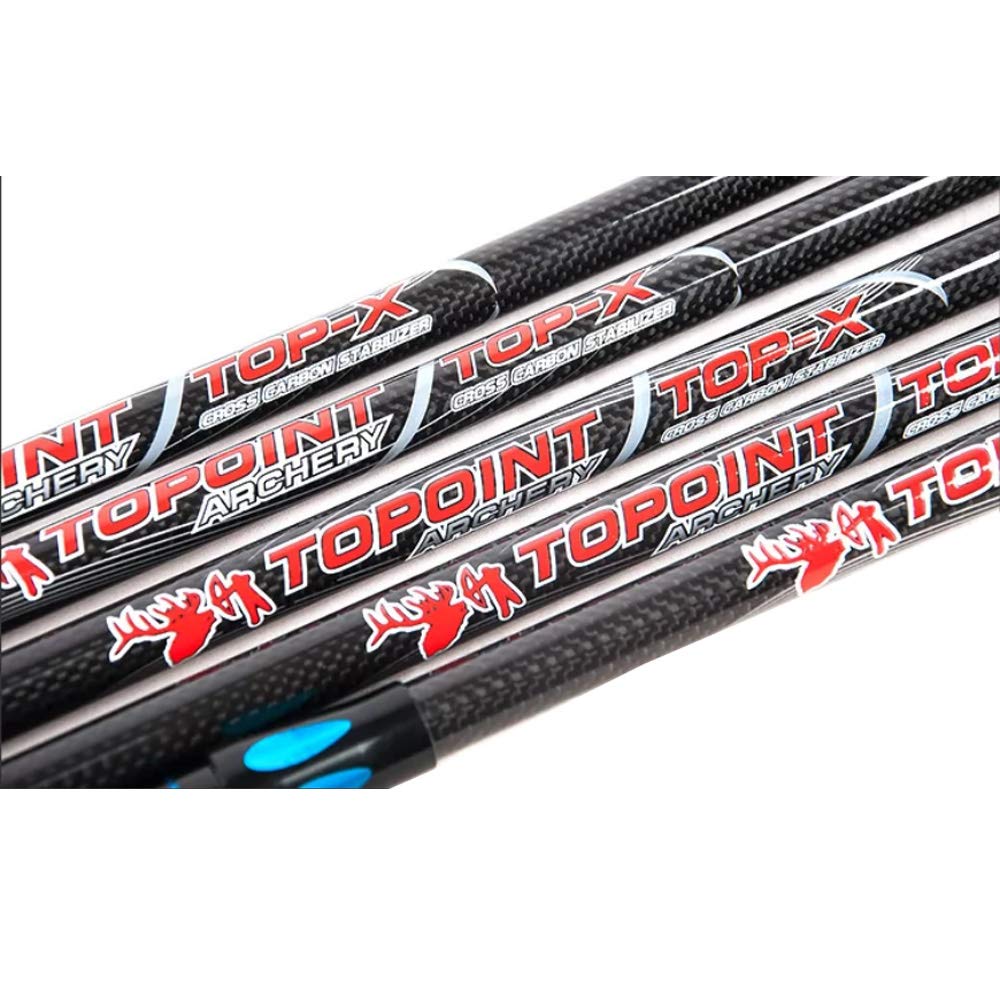Premium Carbon Fiber Archery Bow Stabilizer Set - 30/10/5 Inch Shock Absorber Balance Bar System for Recurve & Compound Bows | Hunting, Target Practice & Outdoor Shooting Accessories