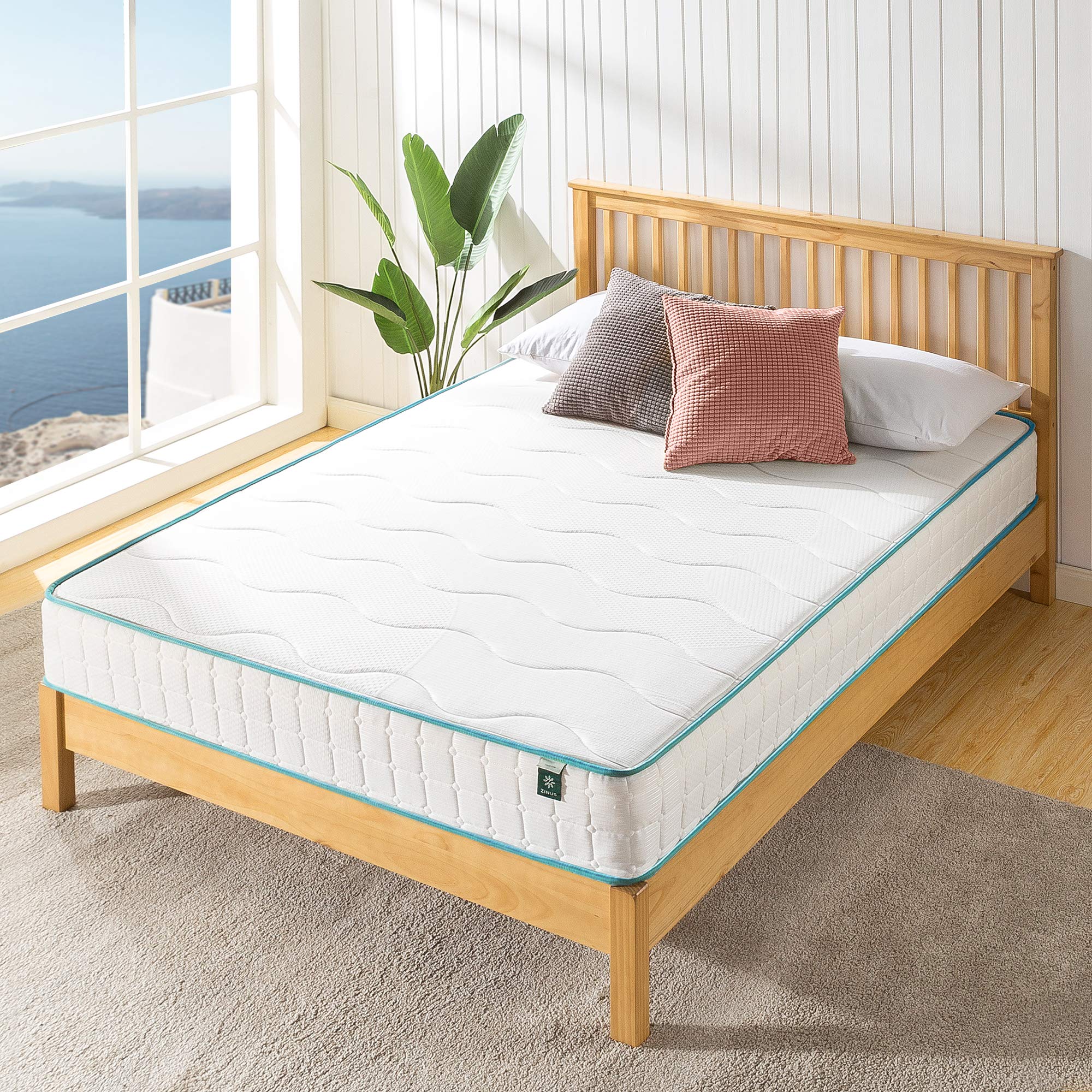 Zinus 10 Inch Tight Top Spring Mattress - CertiPUR-US Certified Innerspring Mattress in a Box, Twin Size for Bedroom, Guest Room & Dorm | Easy Setup & Comfort Support