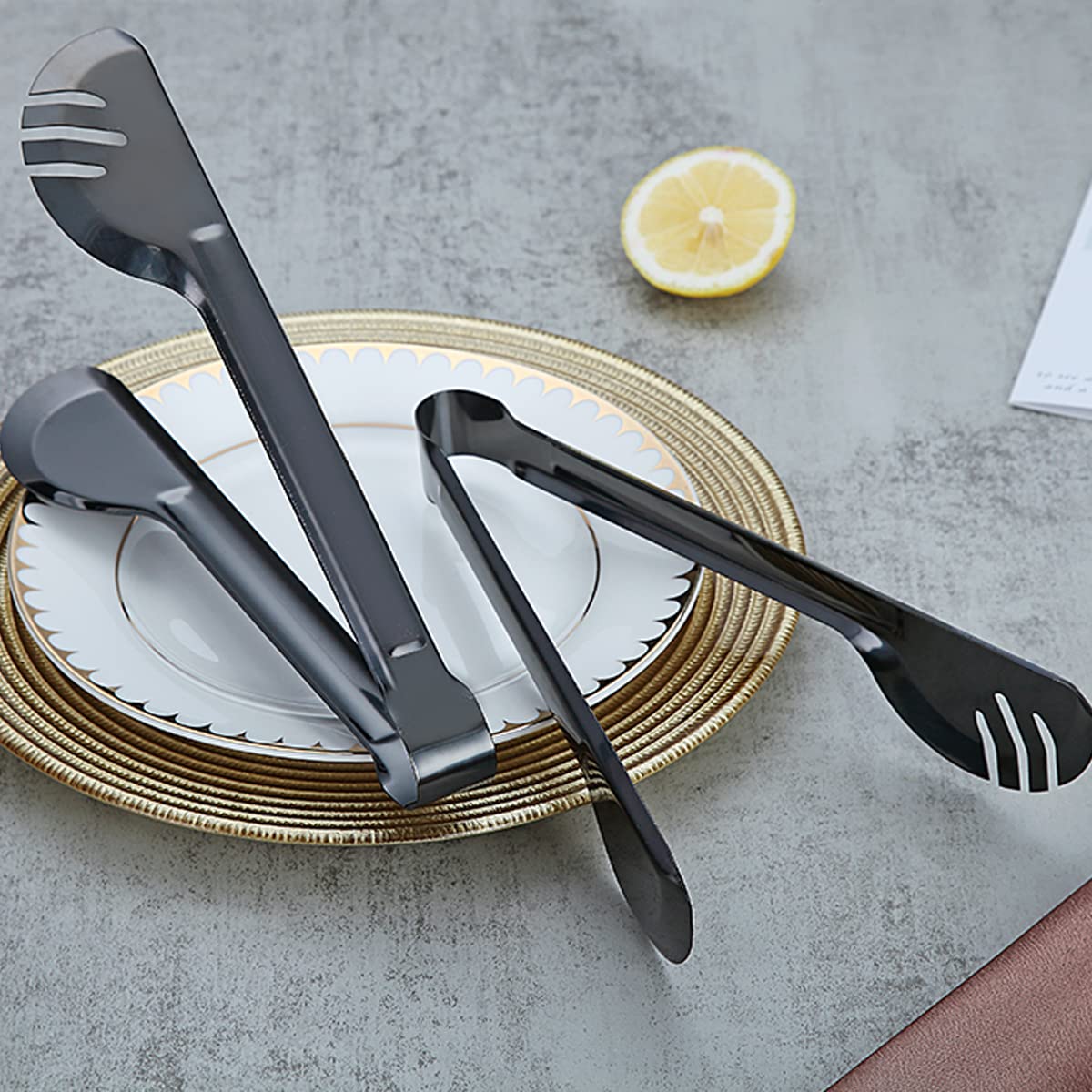 Premium 12-Piece Stainless Steel Serving Utensil Set - Includes 2 Serving Spoons, 2 Slotted Spoons, 2 Forks, Cake Server, Butter Knife & Tongs - Dishwasher Safe for Parties, BBQs & Dinner Hosting