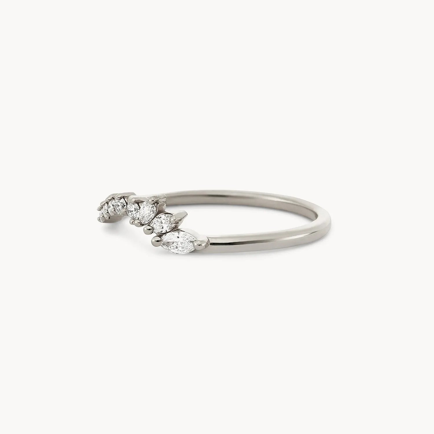 14K White Gold Diamond Band Ring for Women - Elegant Wedding & Engagement Jewelry Gift for Her - Perfect for Anniversaries, Proposals & Special Occasions