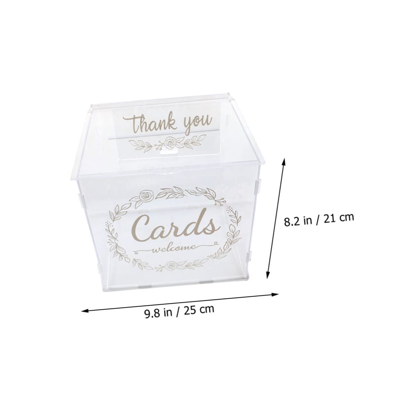 Elegant Acrylic Wedding Card Box - Money Gift Holder for Wedding Reception Decorations | Perfect for Bridal Showers, Anniversaries & Special Events