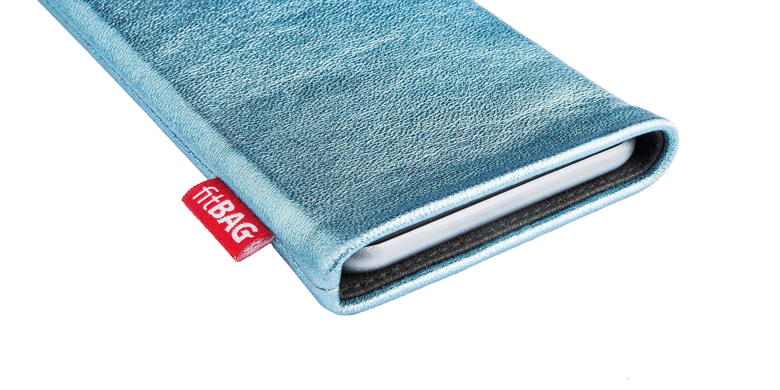 Premium Custom Tailored Groove Turquoise Leather Case for Xiaomi Redmi Note 9S | German-Made Nappa Leather Pouch with Microfiber Lining | Perfect for Daily Protection & Display Cleaning | Ideal for Work, Travel & Everyday Use