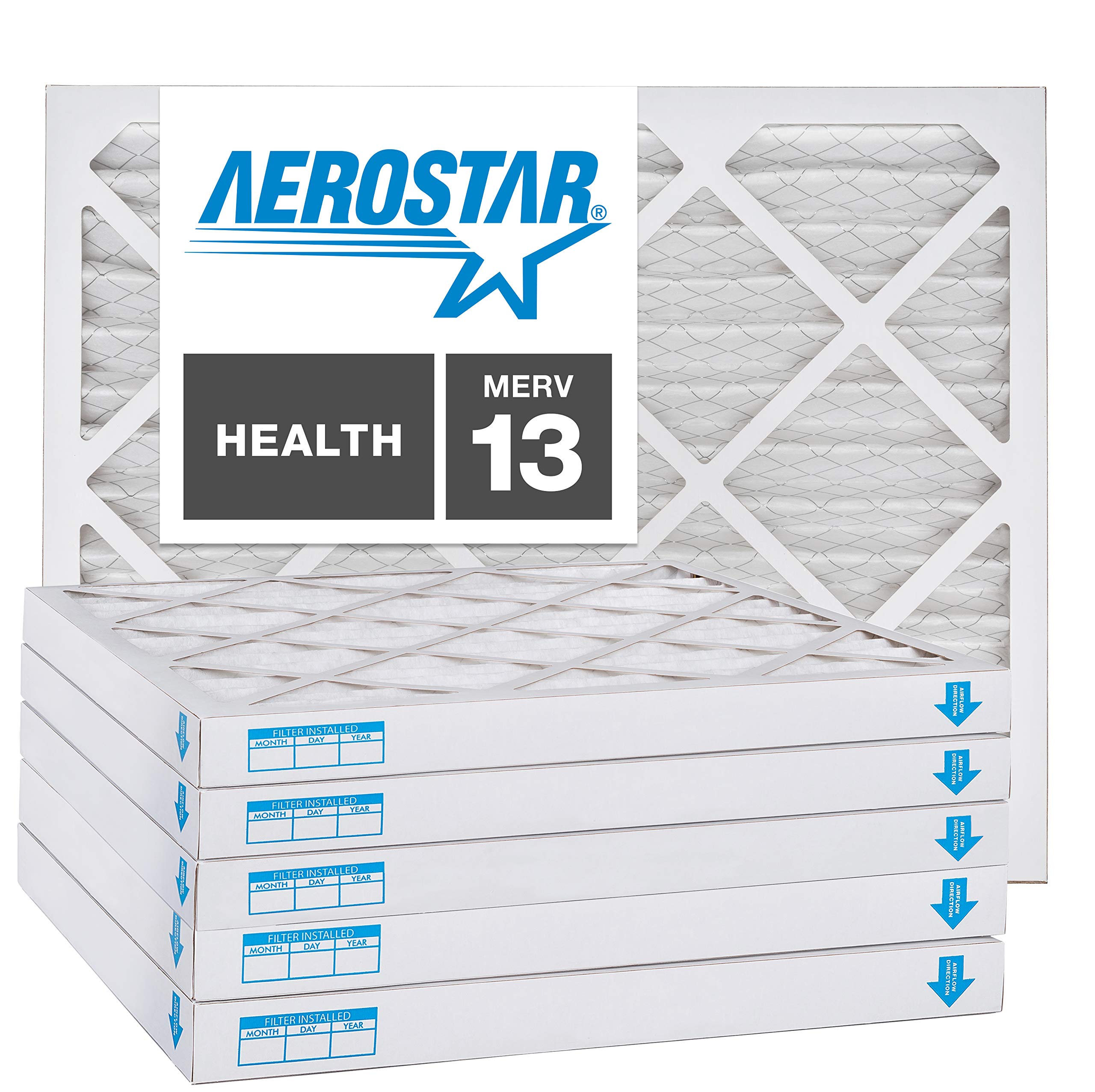 Aerostar 18x24x2 MERV 13 AC Furnace Air Filter - 12 Pack | High Efficiency HVAC Filters for Home & Office Air Purification | Perfect for Allergies, Dust & Pollen Protection