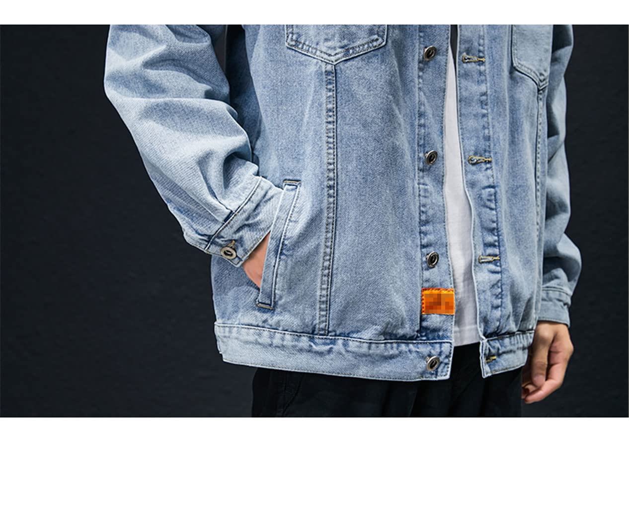 Men's Denim Jacket - Classic Blue Jean Jacket for Spring & Fall | Casual Outerwear for Everyday Wear, Street Style & Outdoor Activities