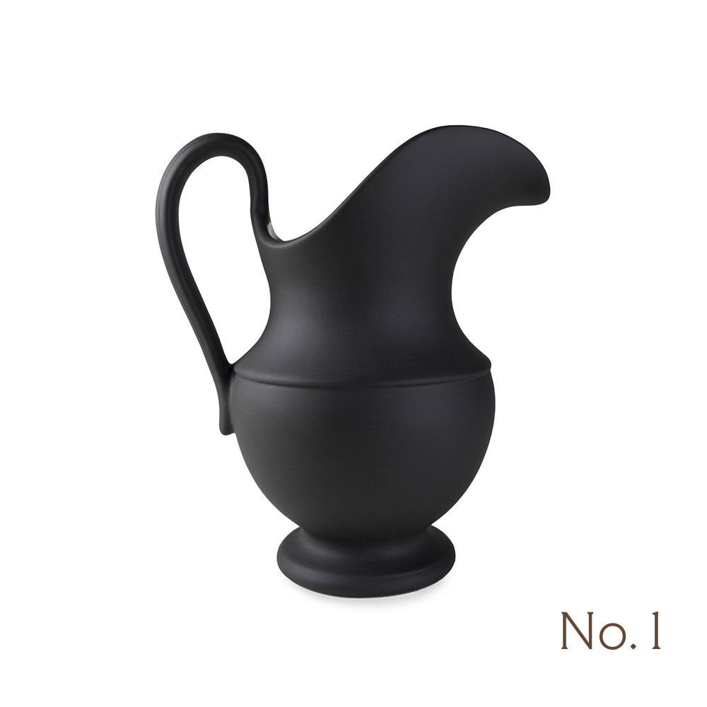 Premium Black Stoneware Pitcher - Small Handcrafted Ceramic Water Jug for Home, Kitchen & Dining - Perfect for Iced Tea, Lemonade & Decorative Display